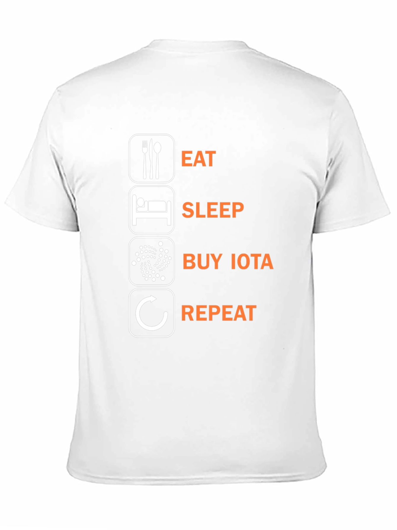 Eat Sleep Buy IOTA Repeat Black Graphic Tee