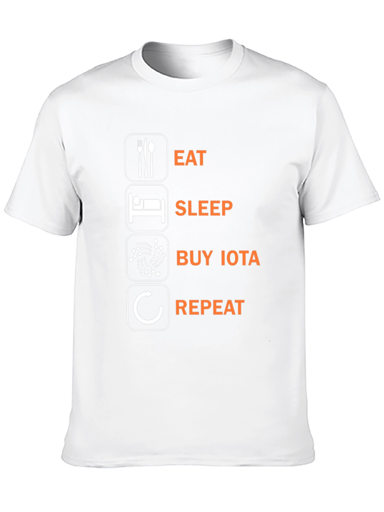 Eat Sleep Buy IOTA Repeat Black Graphic Tee