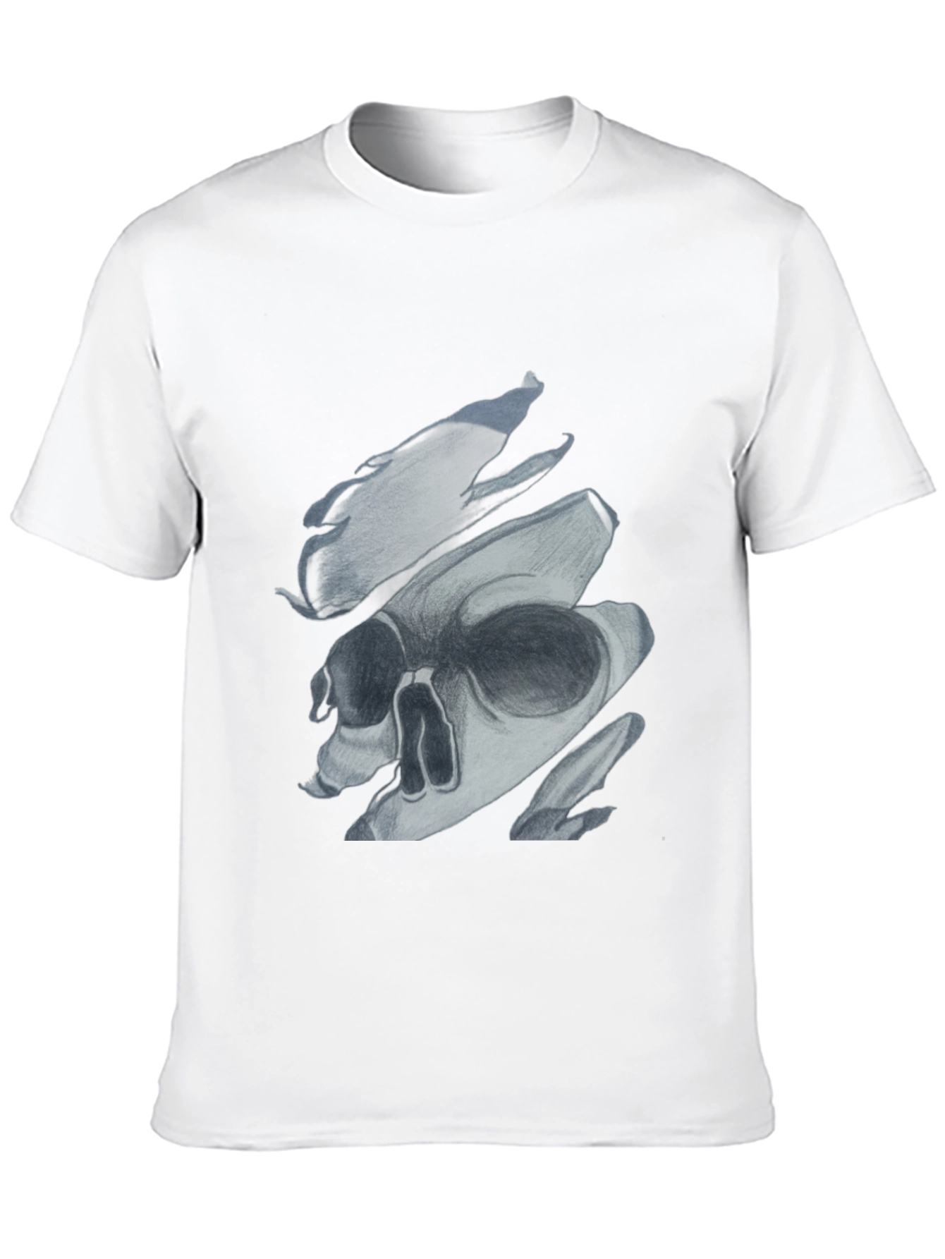 Edgy Skull Graphic Print Black T-Shirt