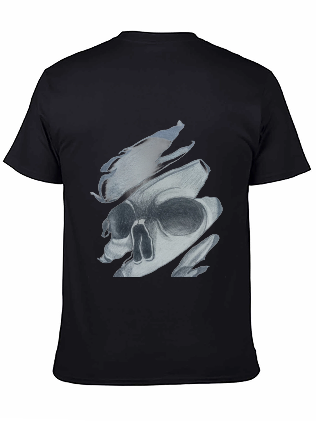 Edgy Skull Graphic Print Black T-Shirt