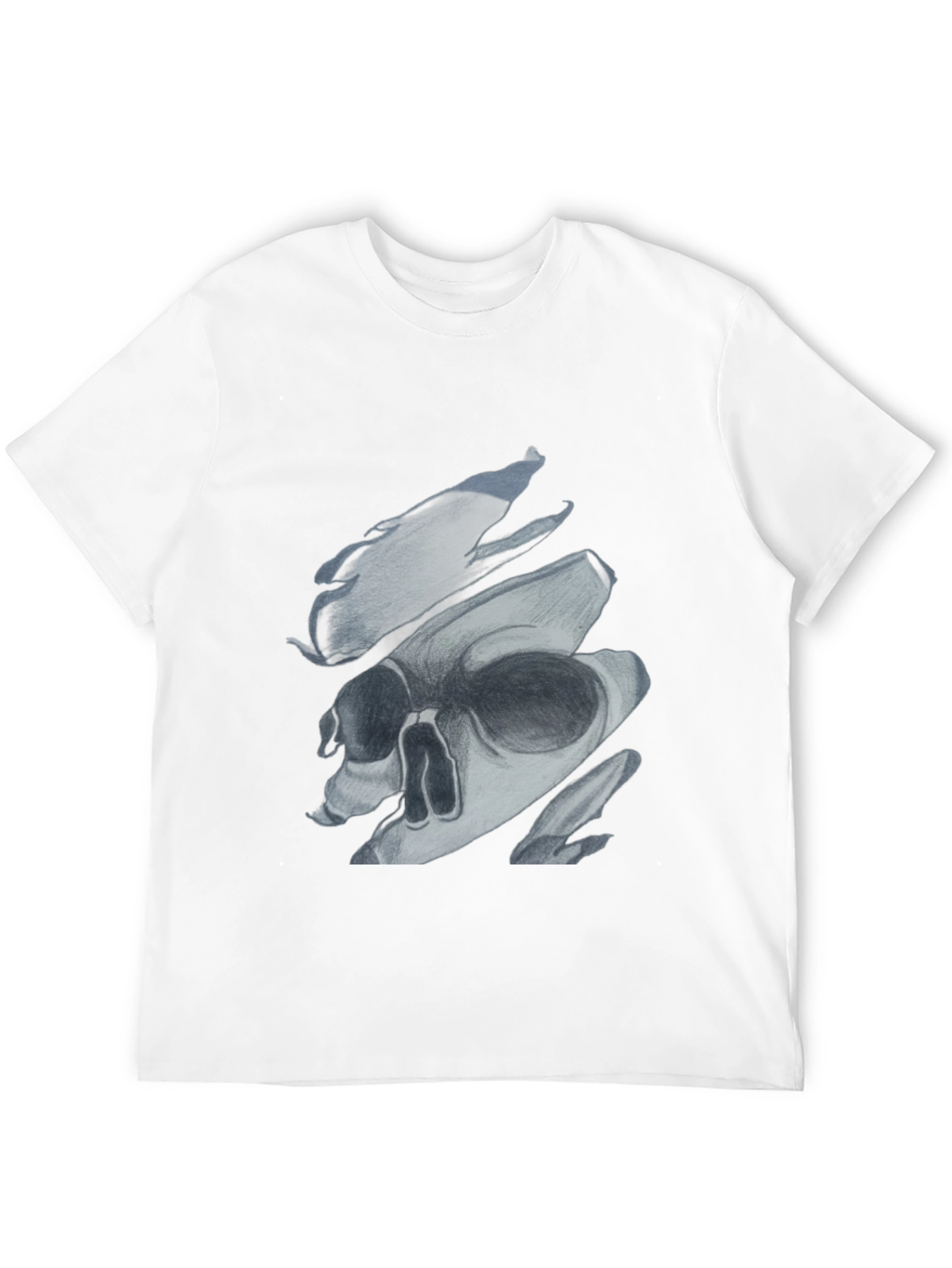 Edgy Skull Graphic Print Black T-Shirt