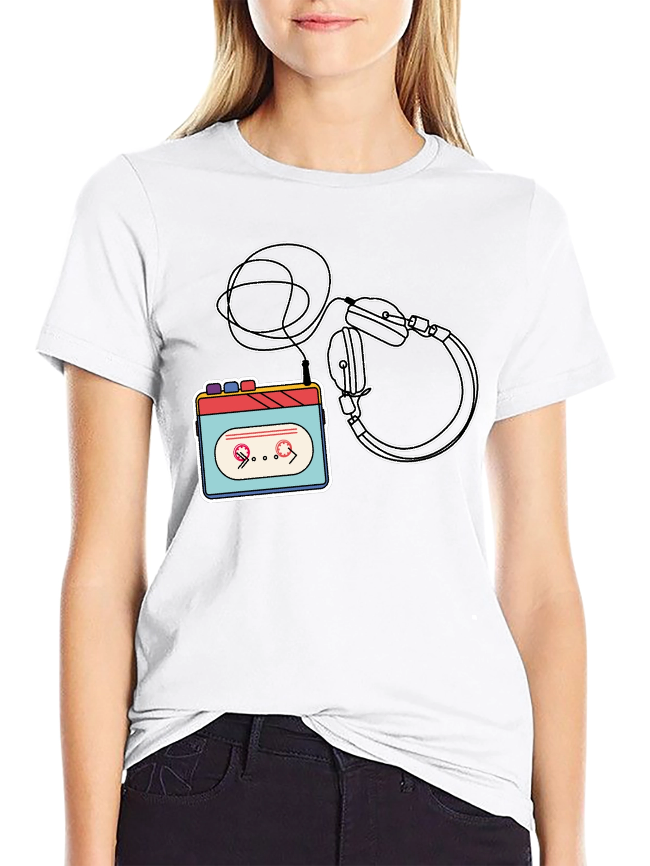 Retro Cassette Player Graphic Tee