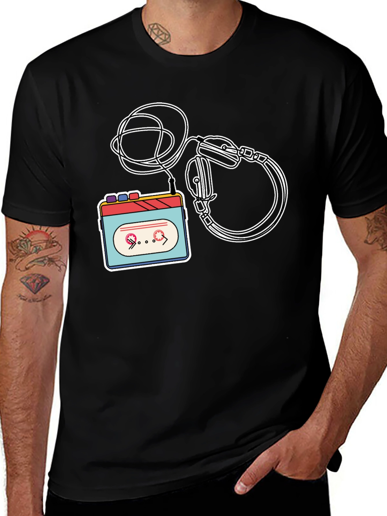 Retro Cassette Player Graphic Tee