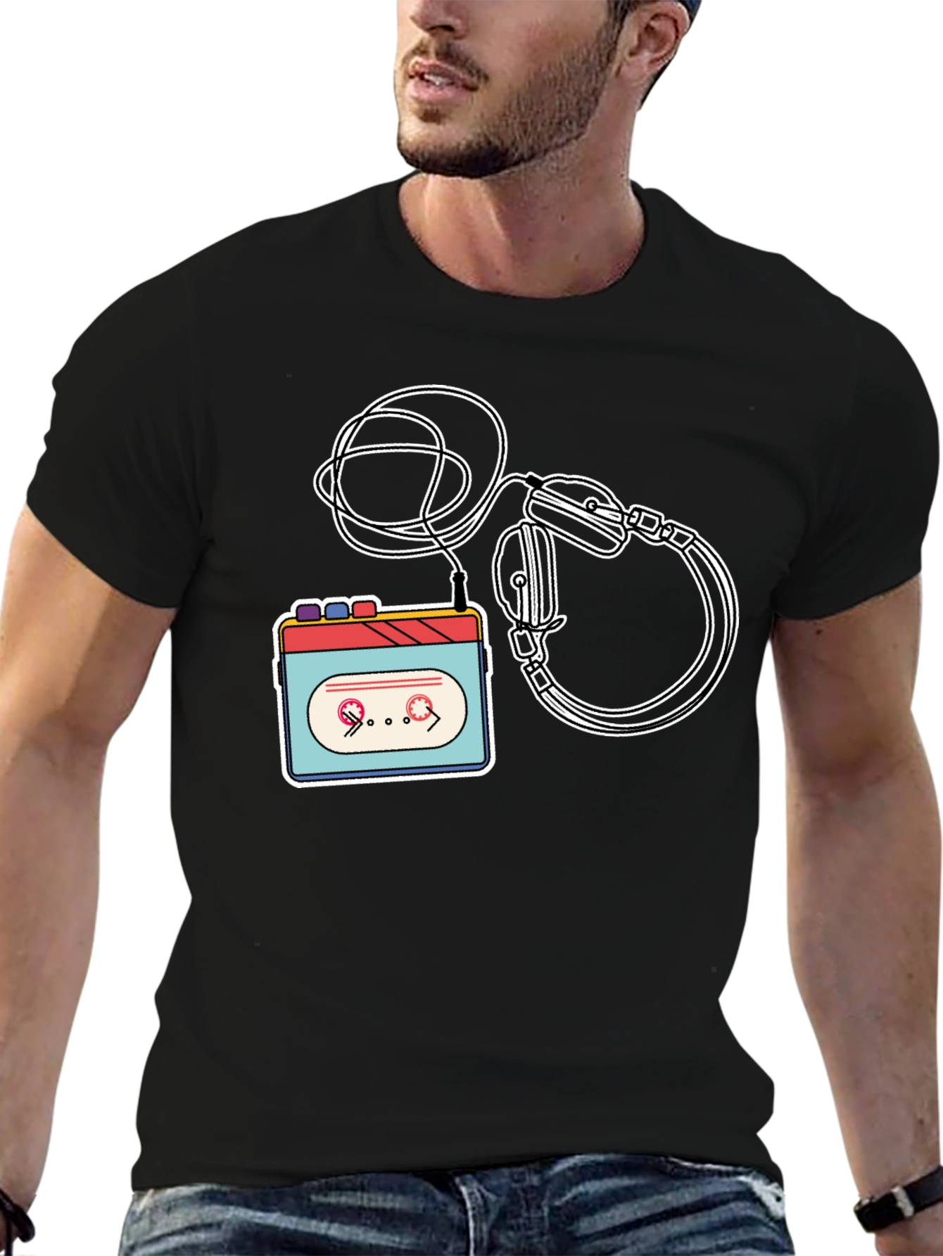 Retro Cassette Player Graphic Tee