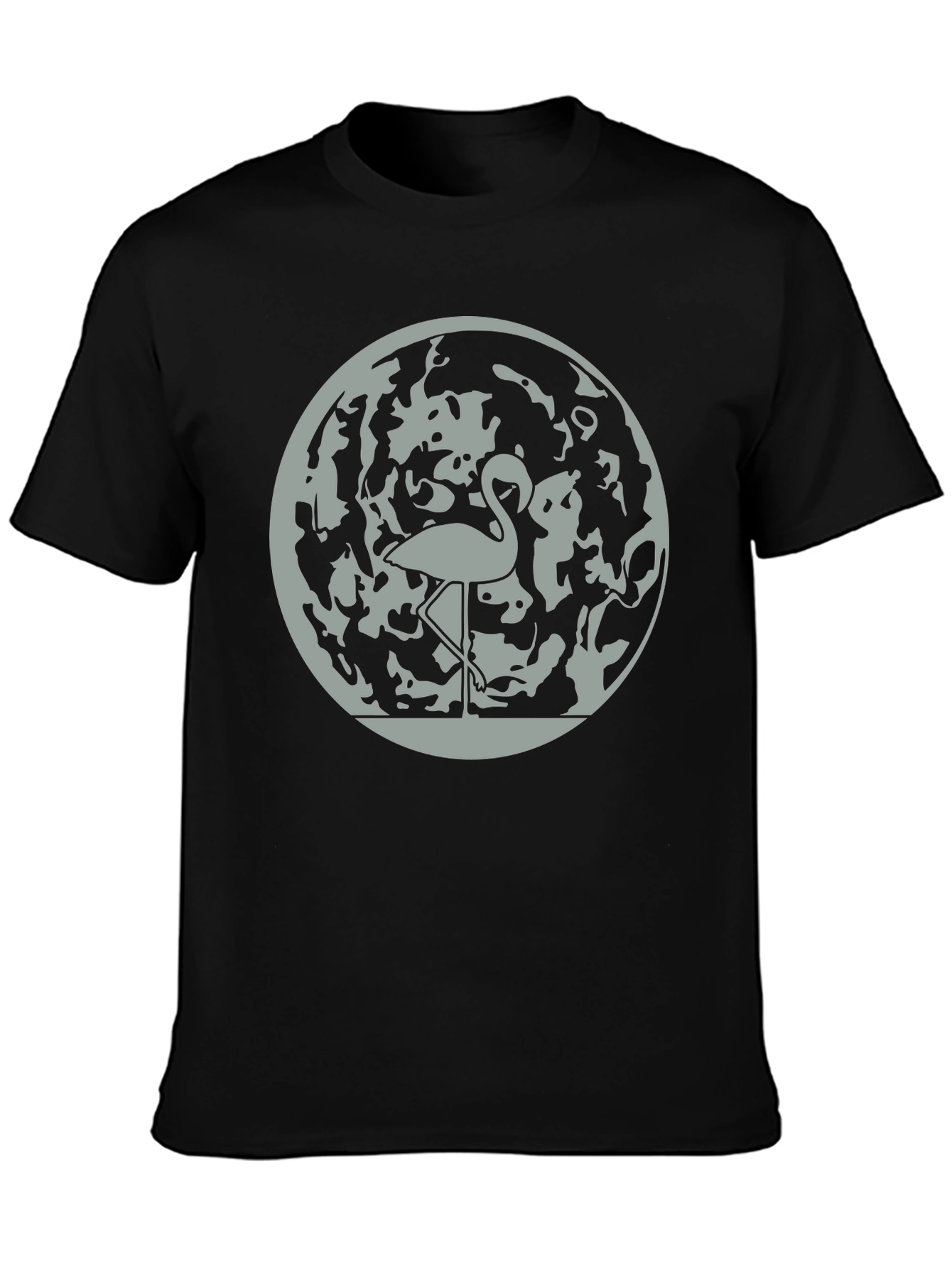 Flamingo Moon Graphic Tee - Stylish Mens T-Shirt