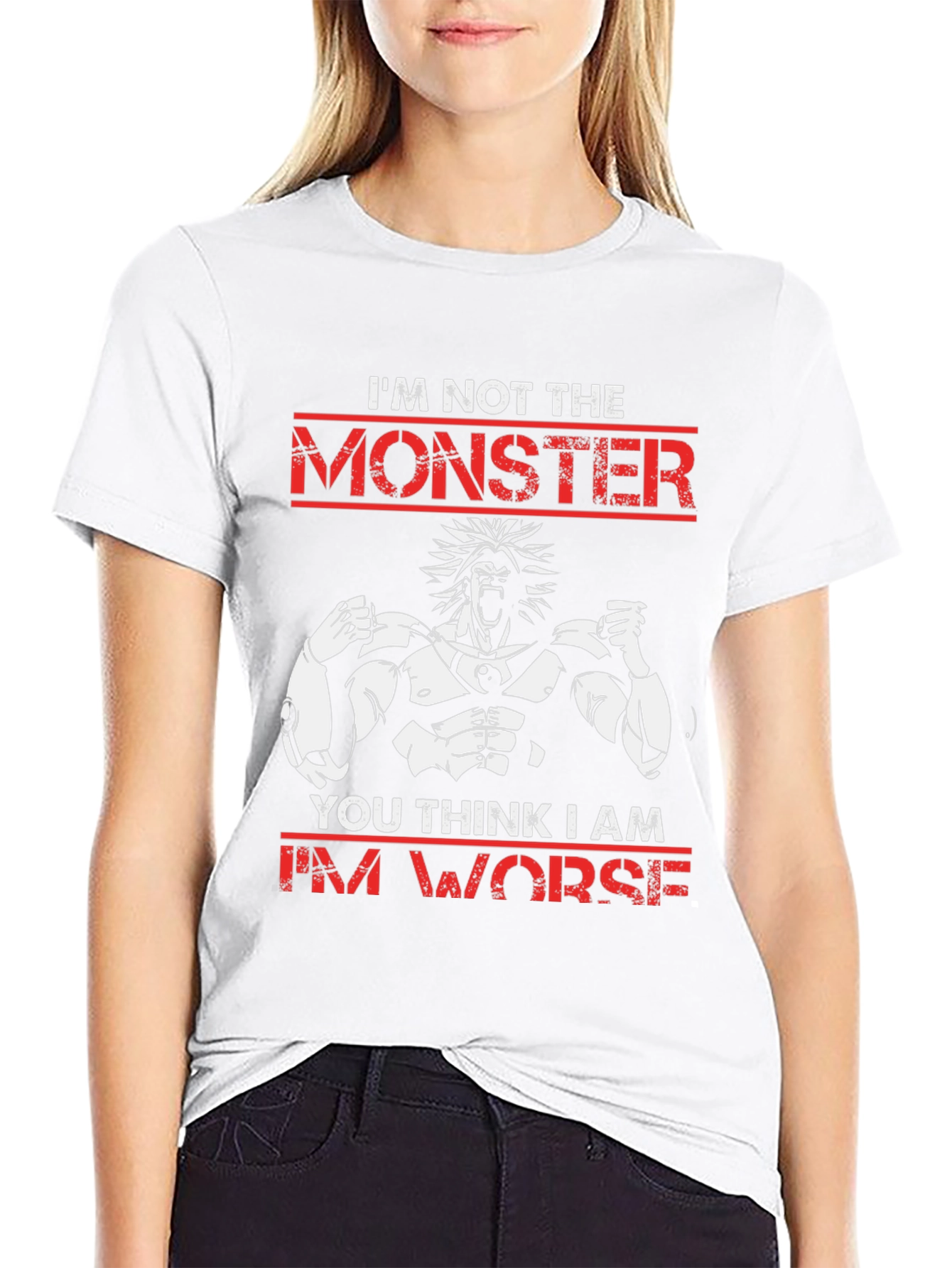Monster Graphic T-Shirt: Broly Style Cotton Tee