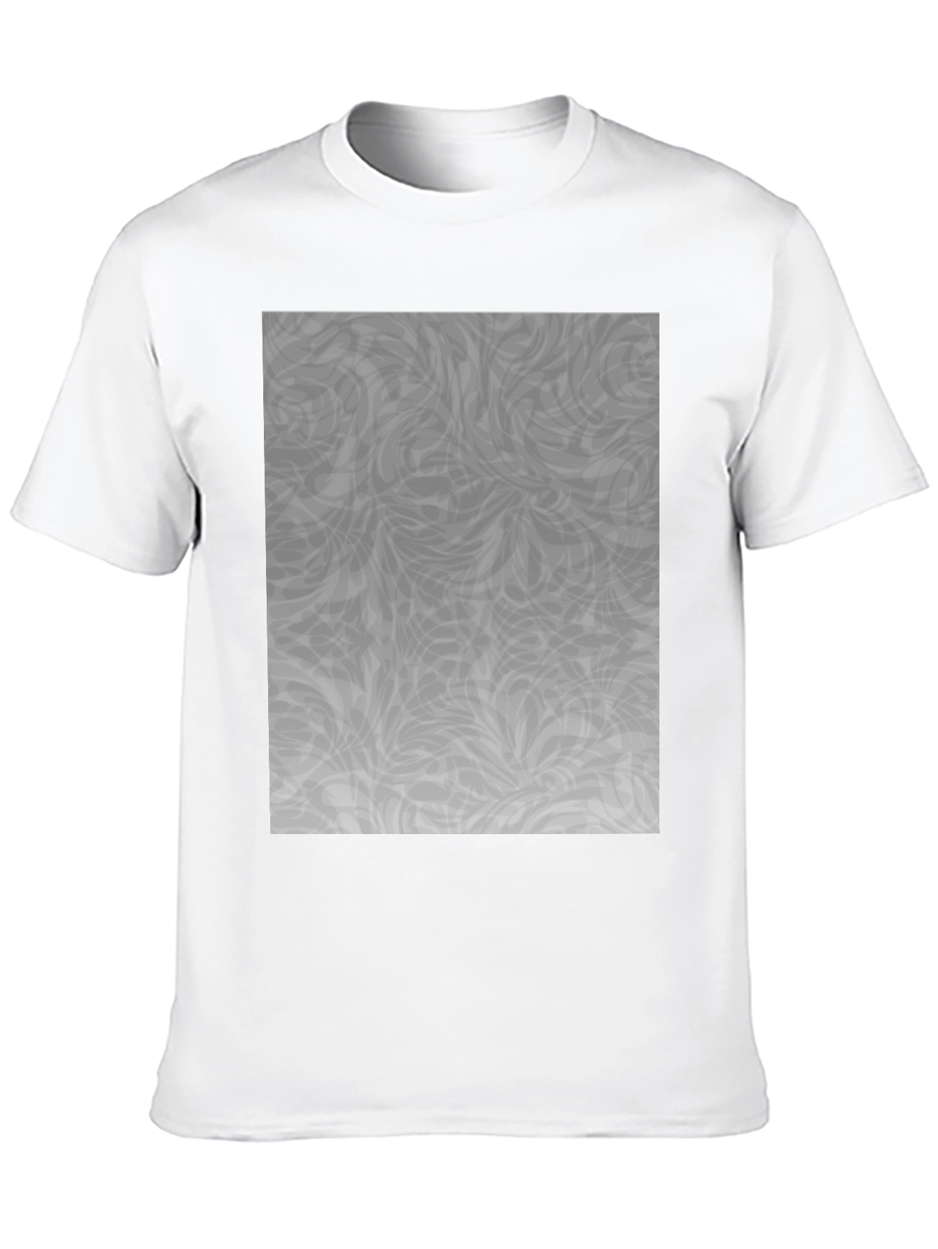 Abstract Grey Pattern Black Tee