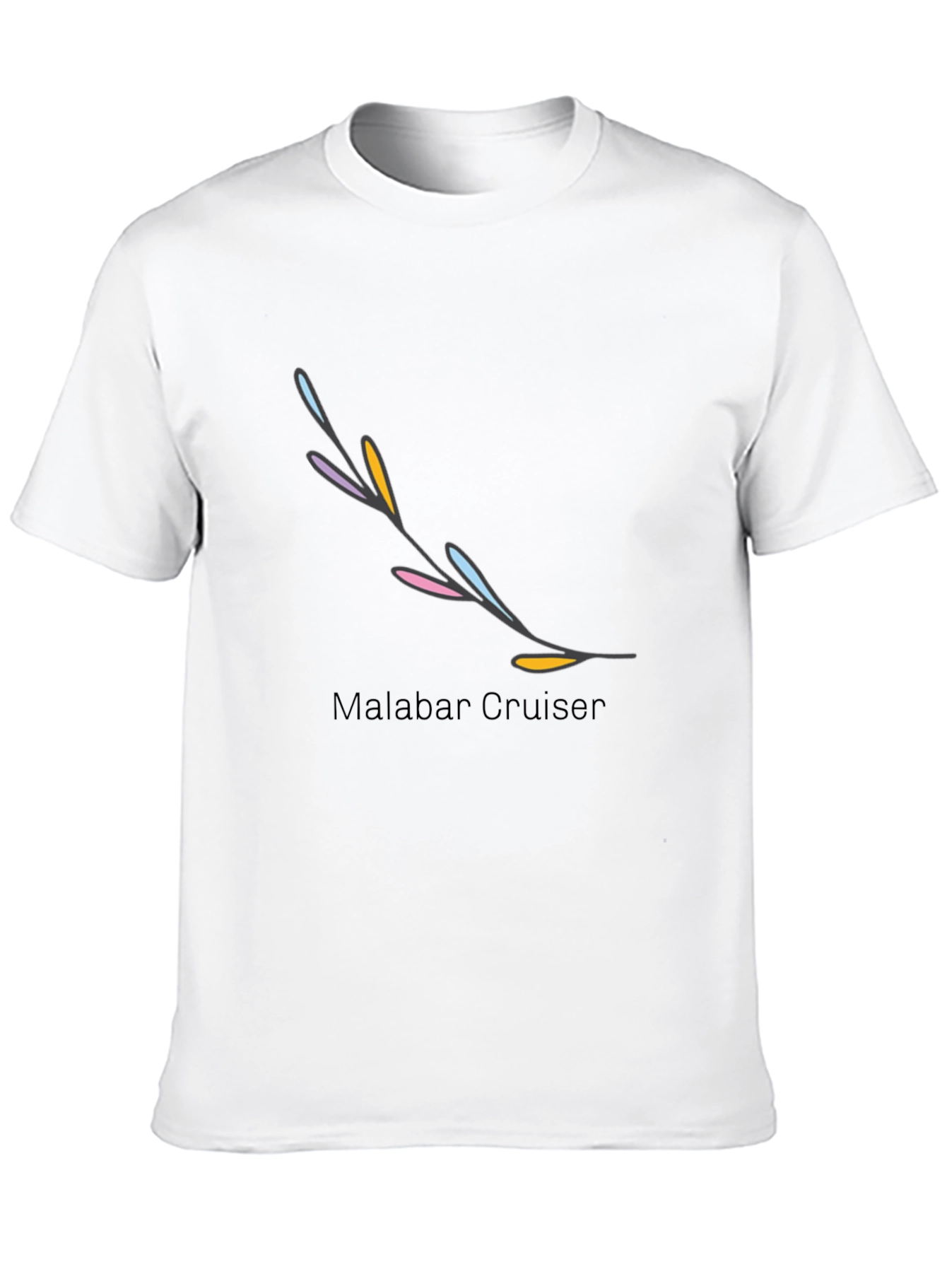 Trendy Black Graphic Tee with Artistic Branch Design