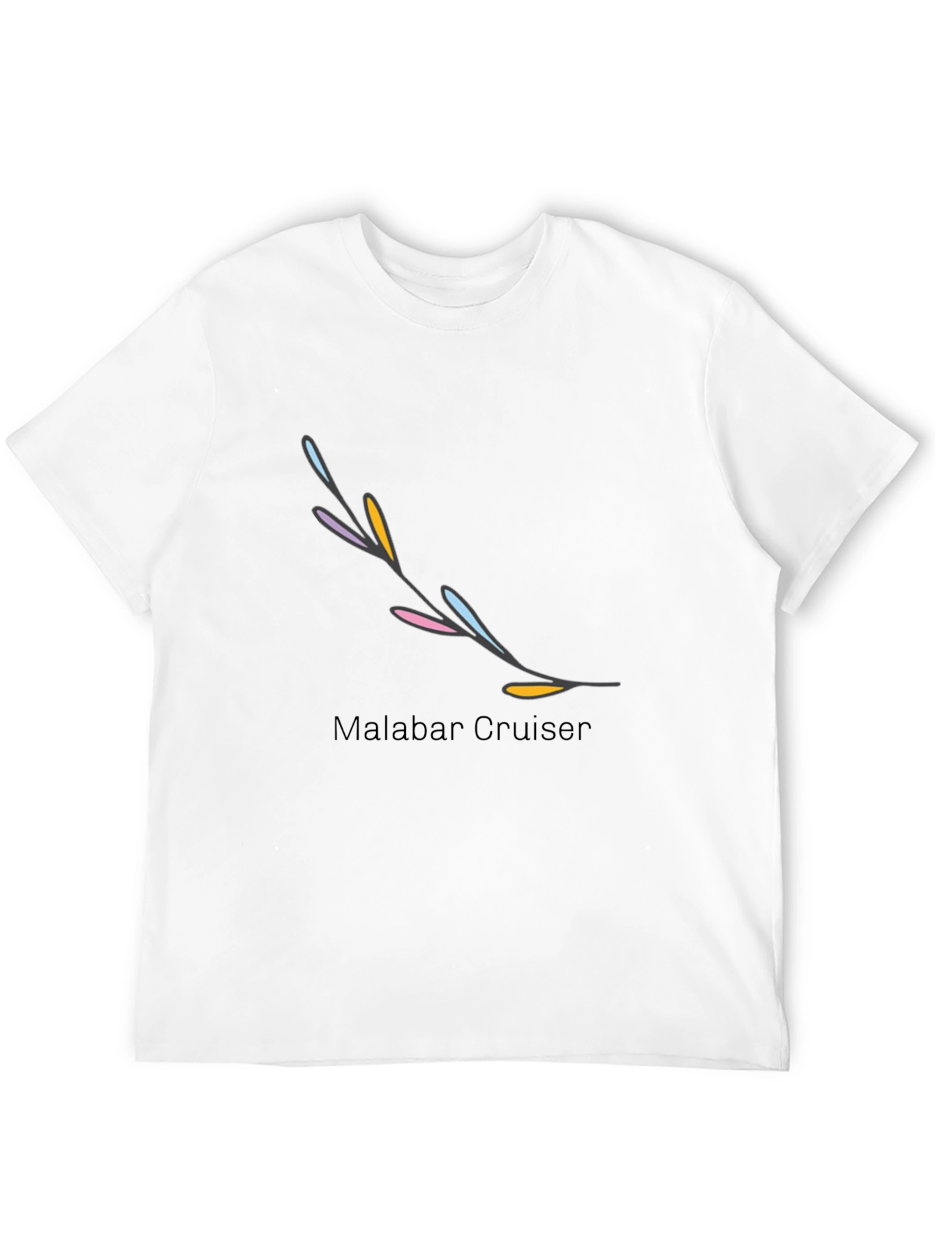 Trendy Black Graphic Tee with Artistic Branch Design