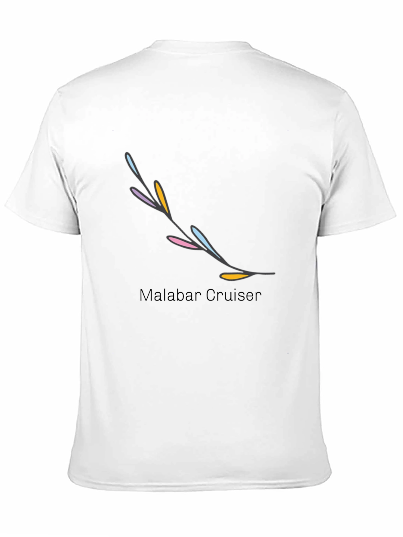 Trendy Black Graphic Tee with Artistic Branch Design