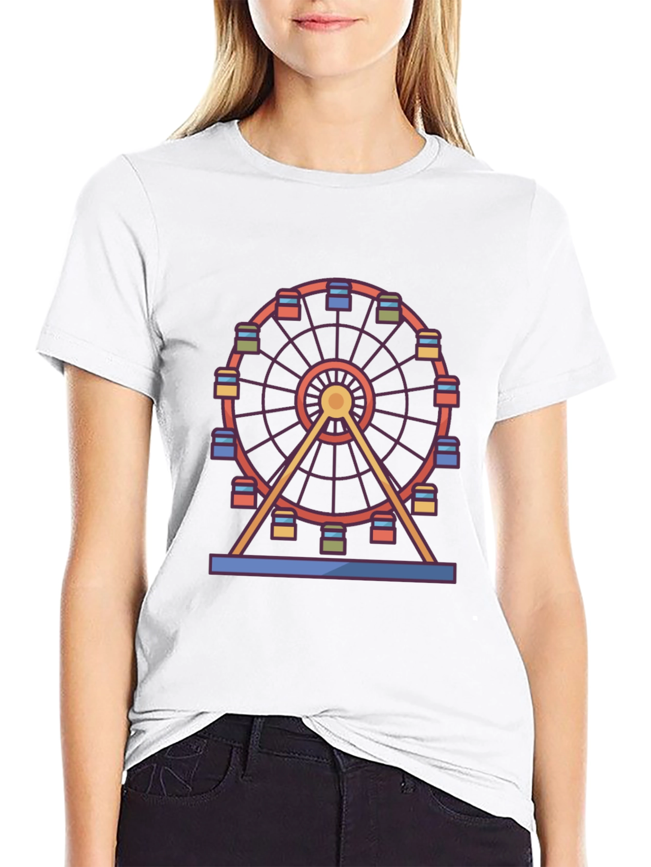 Ferris Wheel Graphic Tee - Fun Carnival Style