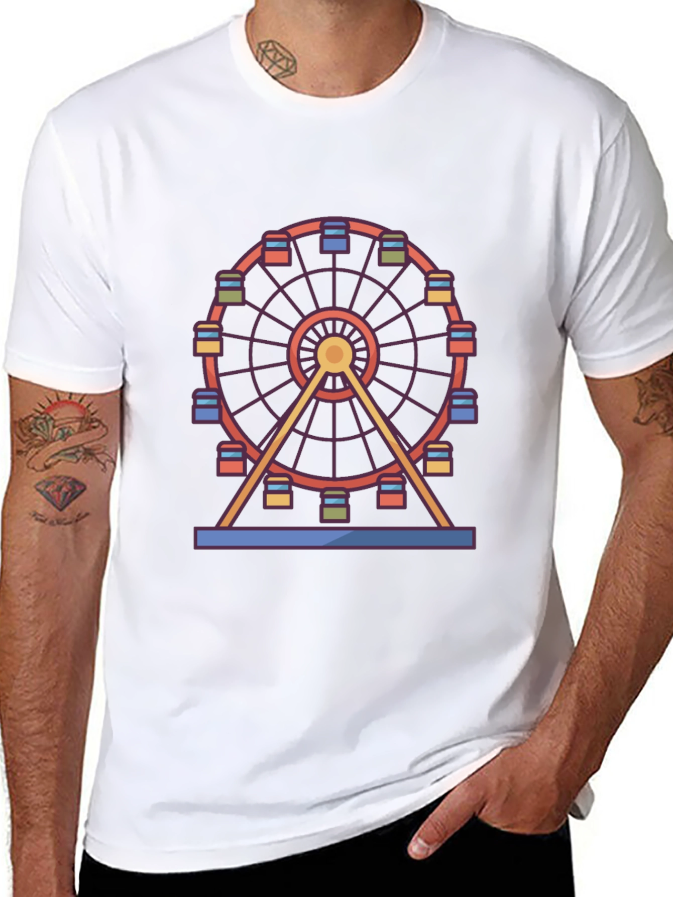 Ferris Wheel Graphic Tee - Fun Carnival Style