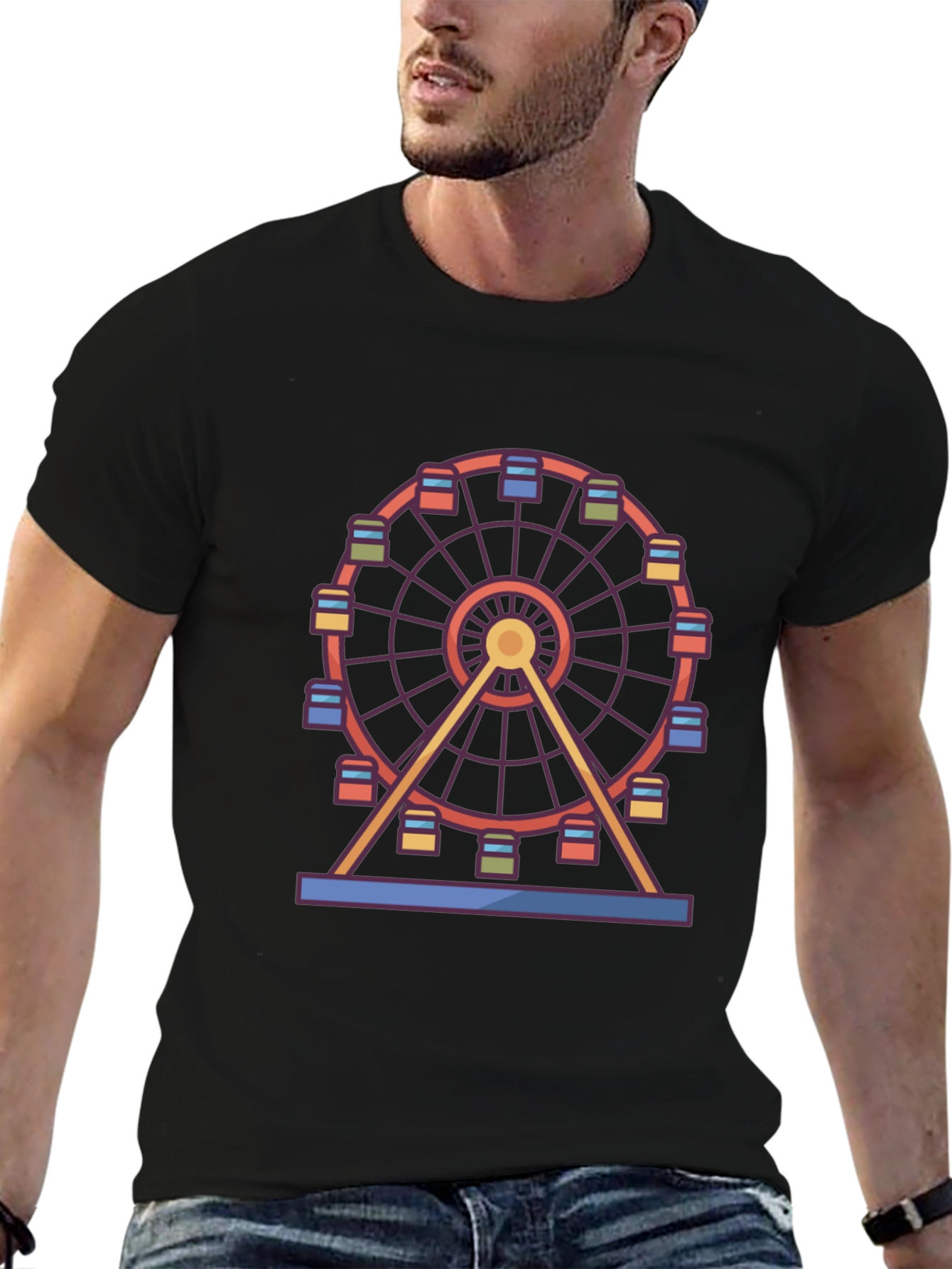 Ferris Wheel Graphic Tee - Fun Carnival Style