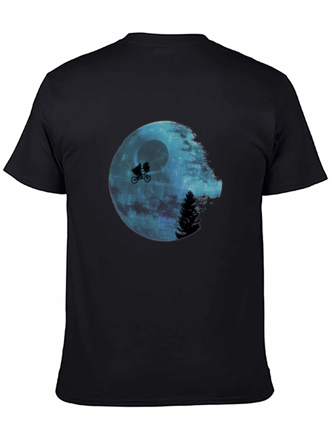 Star Wars Death Star E.T. Parody Black T-Shirt
