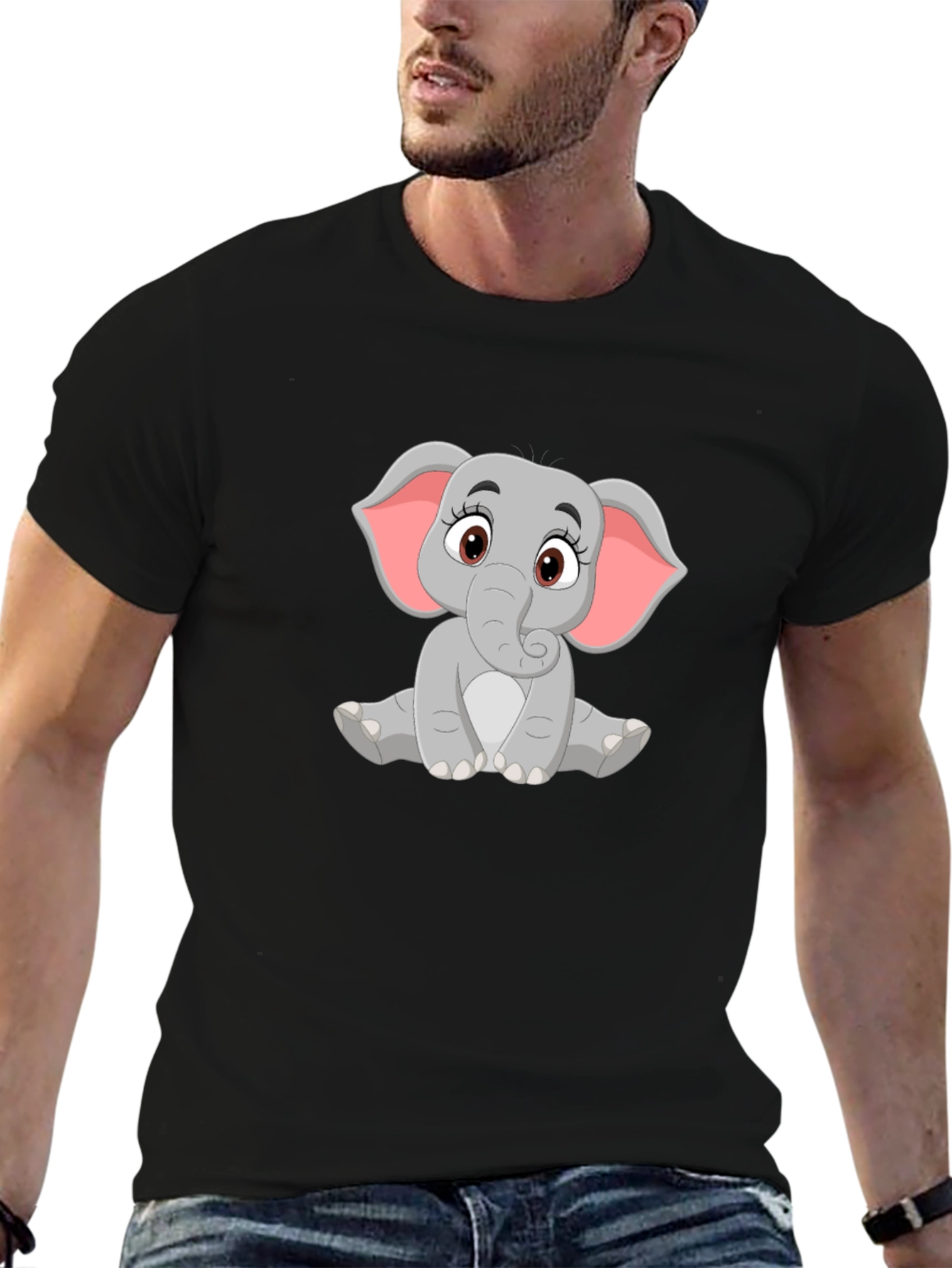 Cute Elephant Graphic T-Shirt