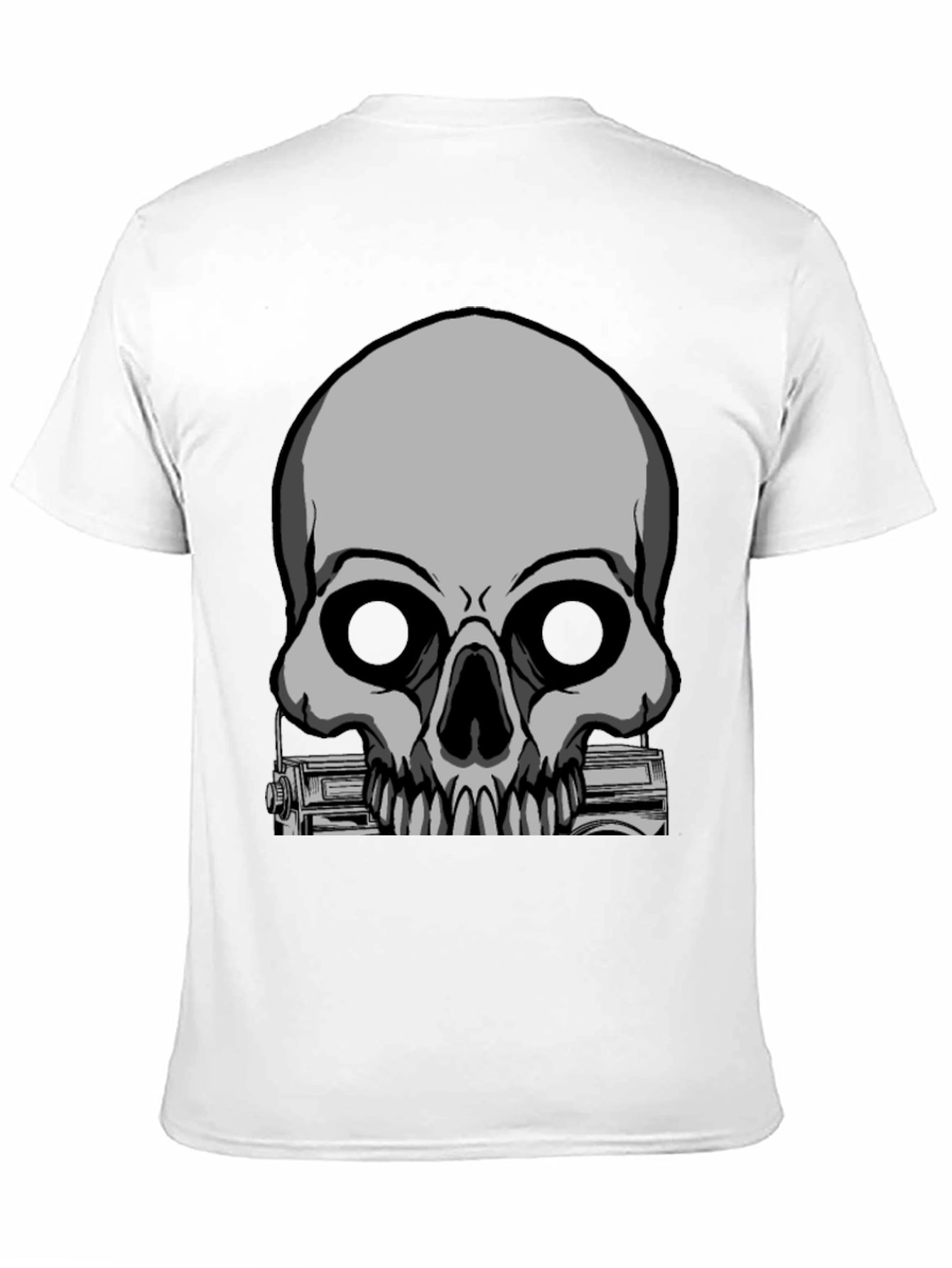 Skull & Radio Graphic Black T-Shirt