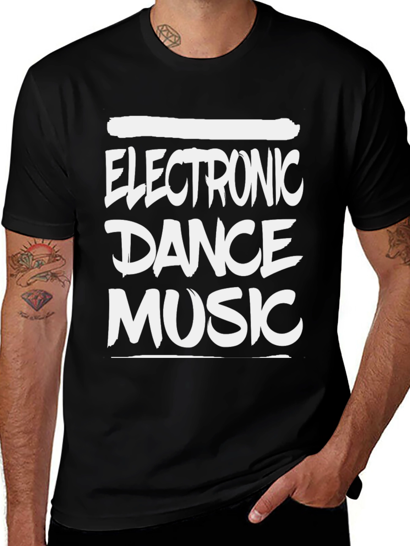 Electronic Dance Music Black Graphic Tee
