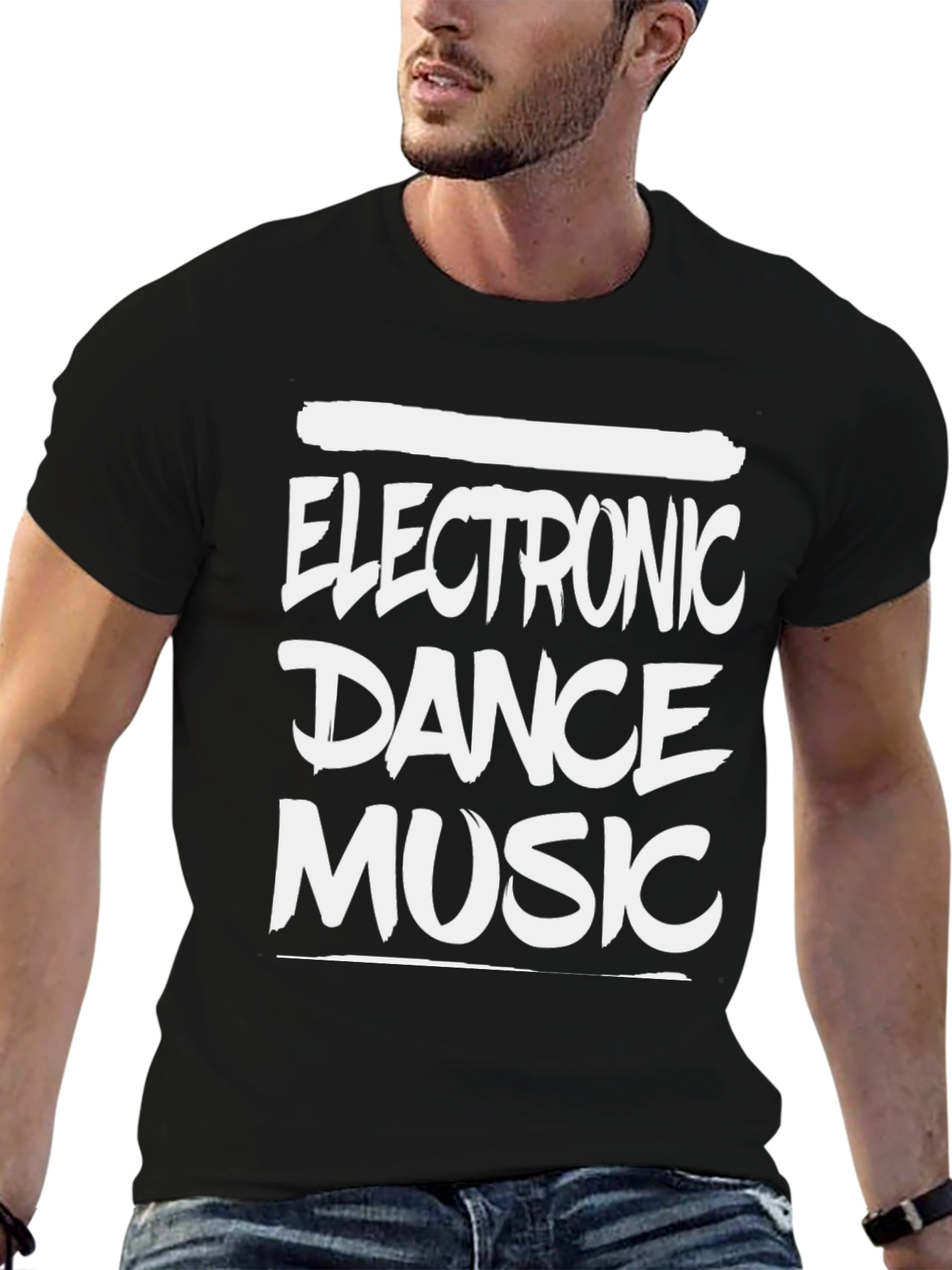 Electronic Dance Music Black Graphic Tee