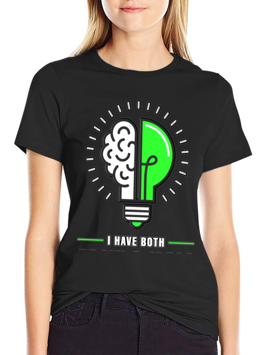 Brain & Light Bulb Graphic T-Shirt - I Have Both!