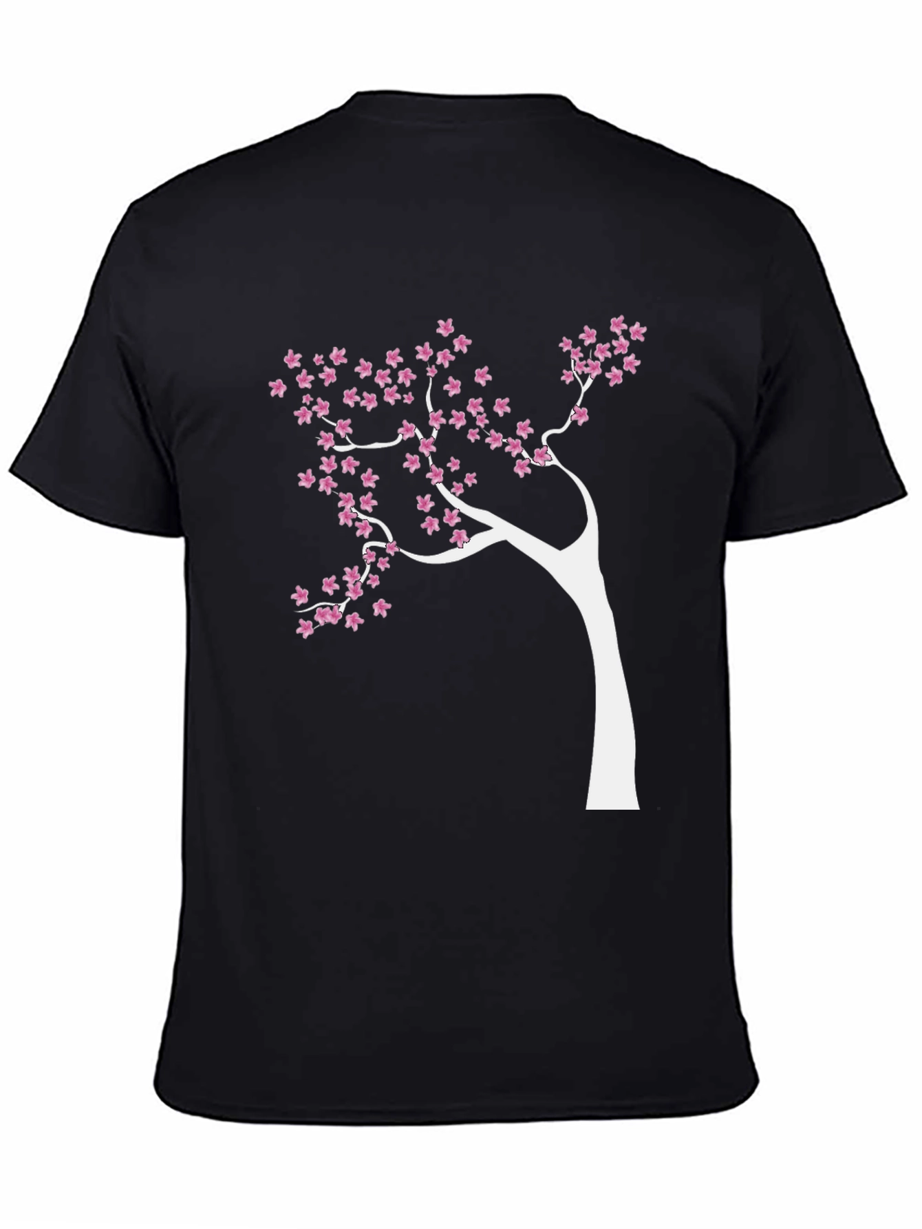 Blossom Tree Graphic Tee - Stylish Black Cotton T-Shirt