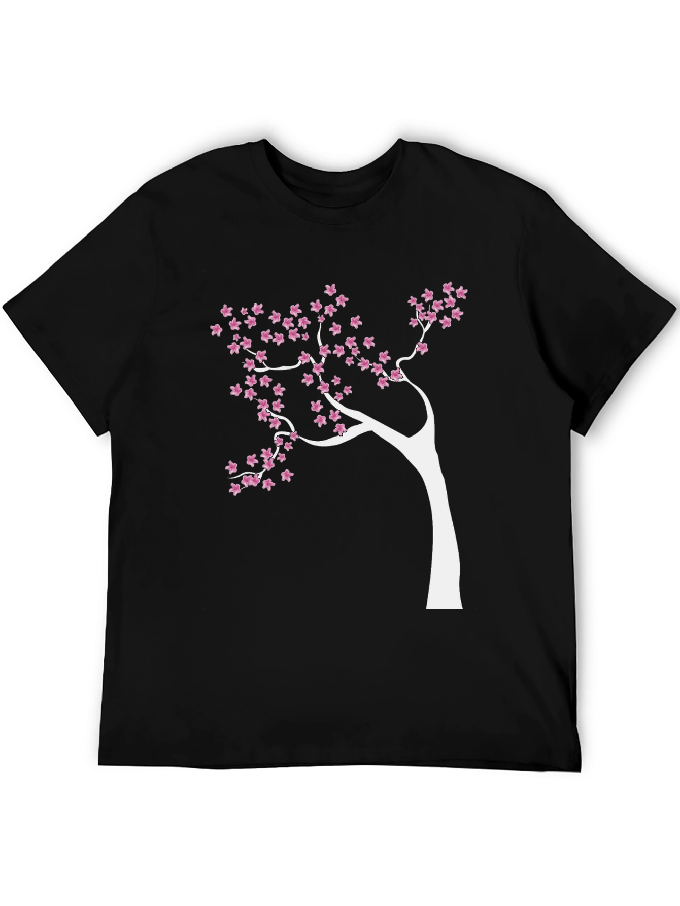 Blossom Tree Graphic Tee - Stylish Black Cotton T-Shirt