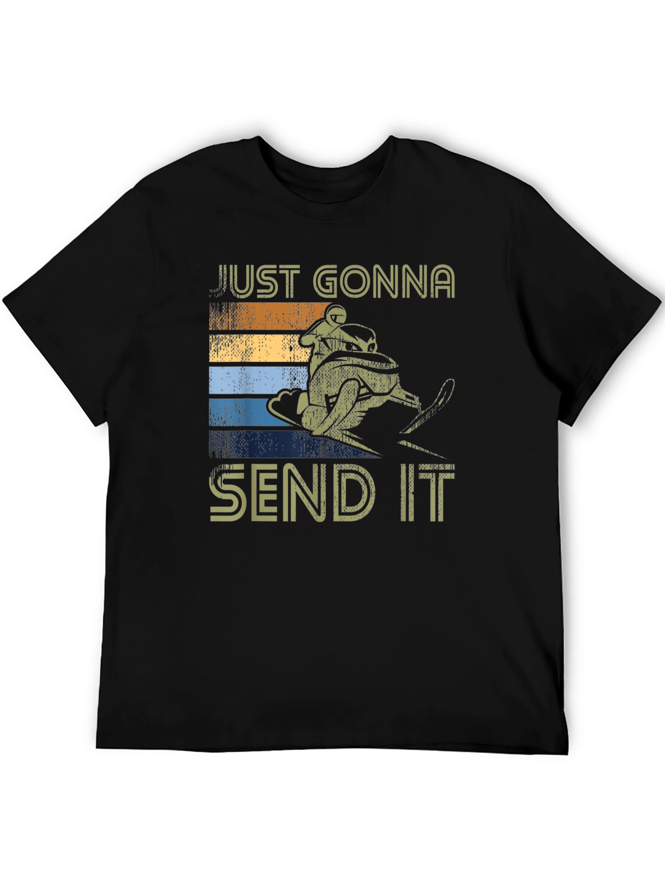 Just Gonna Send It T-Shirt - Snowmobile Retro Design