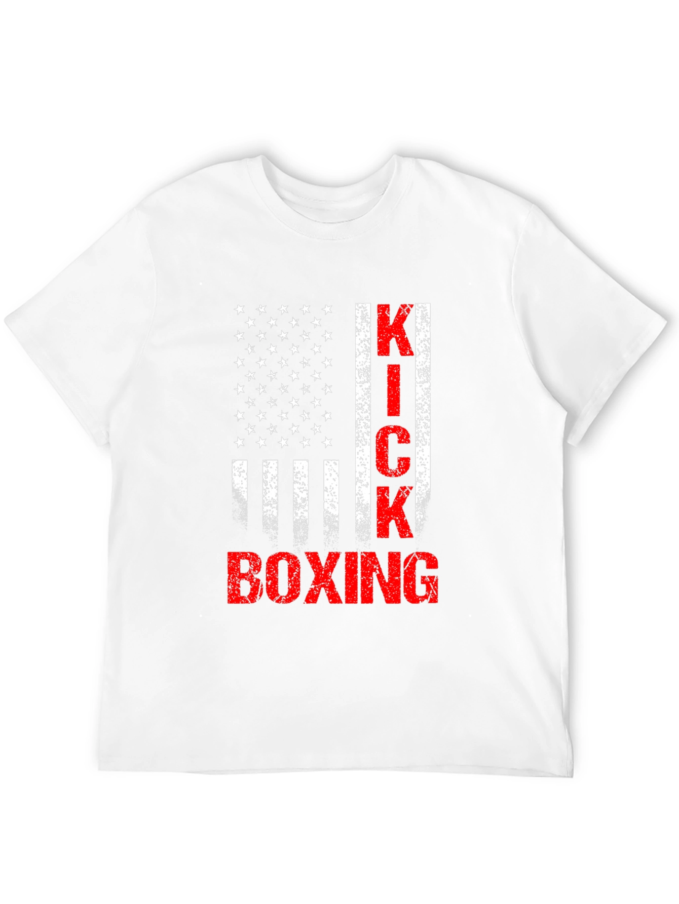 Kickboxing American Flag Graphic T-Shirt