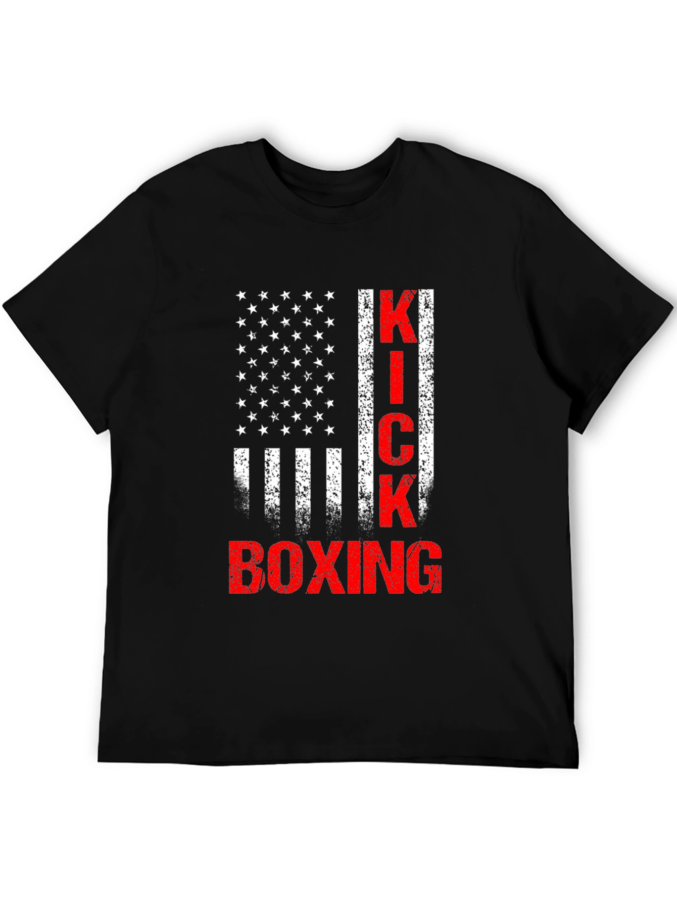 Kickboxing American Flag Graphic T-Shirt