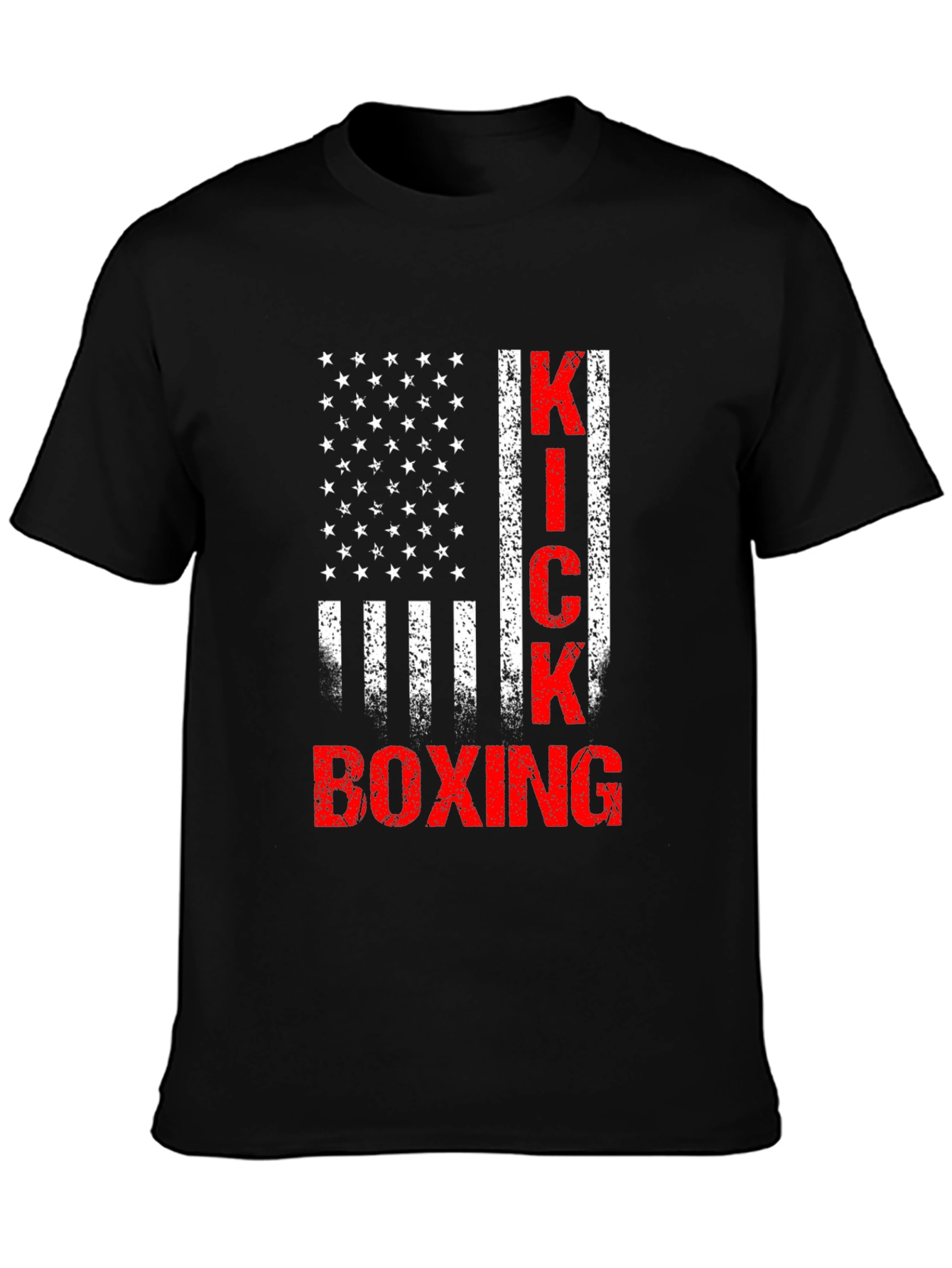 Kickboxing American Flag Graphic T-Shirt