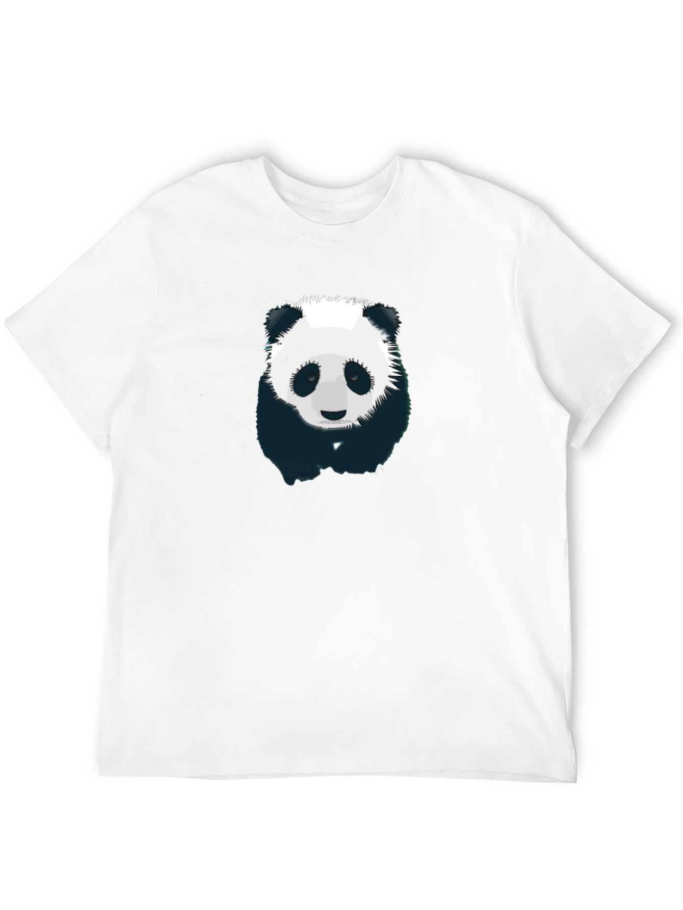 Panda Graphic T-Shirt - Mens Black Crew Neck