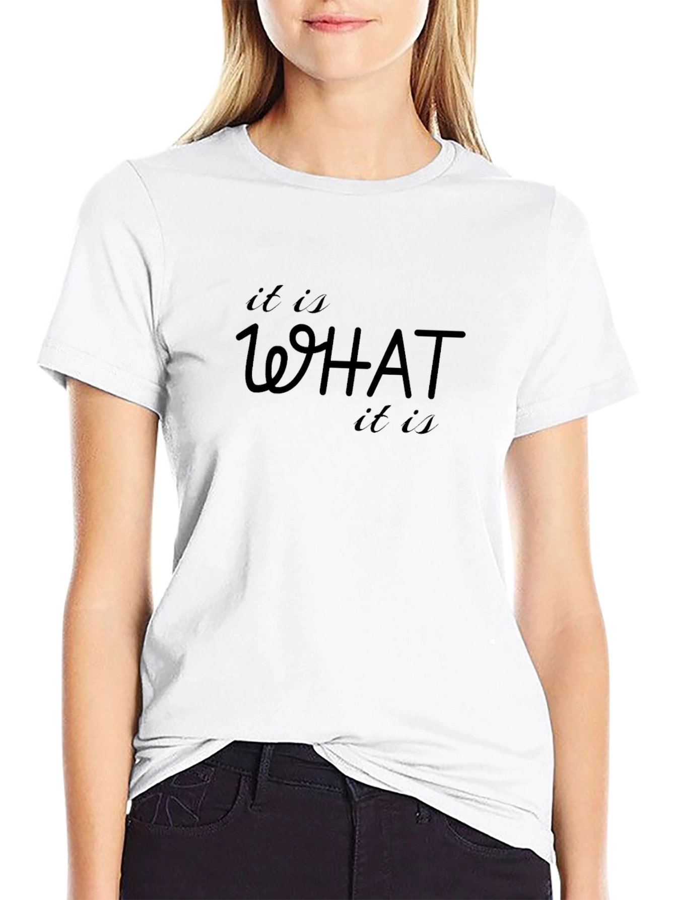 It Is What It Is Graphic T-Shirt - Black