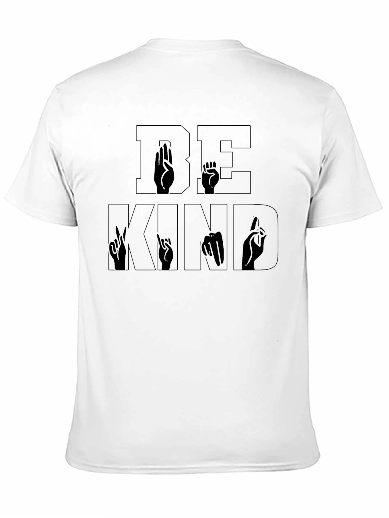 Be Kind Sign Language Black T-Shirt