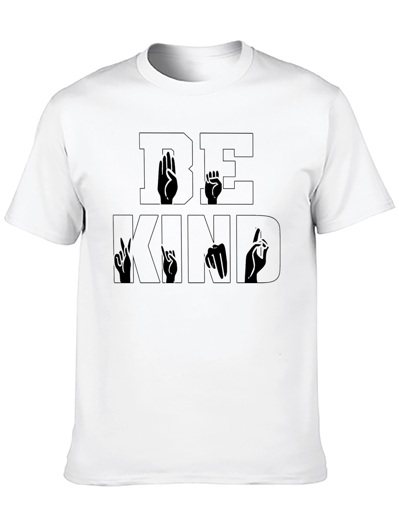 Be Kind Sign Language Black T-Shirt