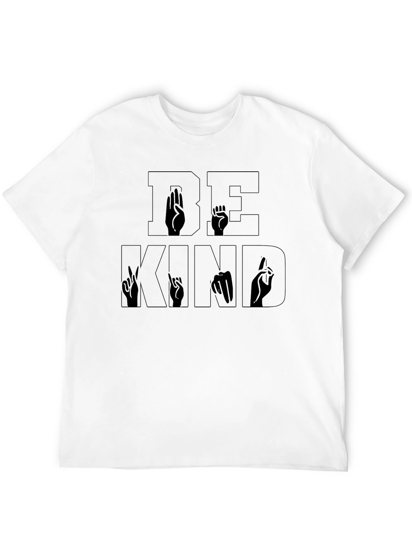 Be Kind Sign Language Black T-Shirt