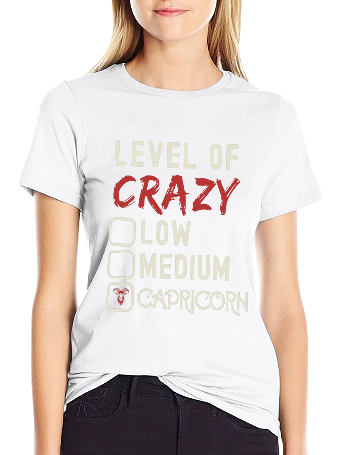 Level of Crazy: Capricorn Zodiac T-Shirt
