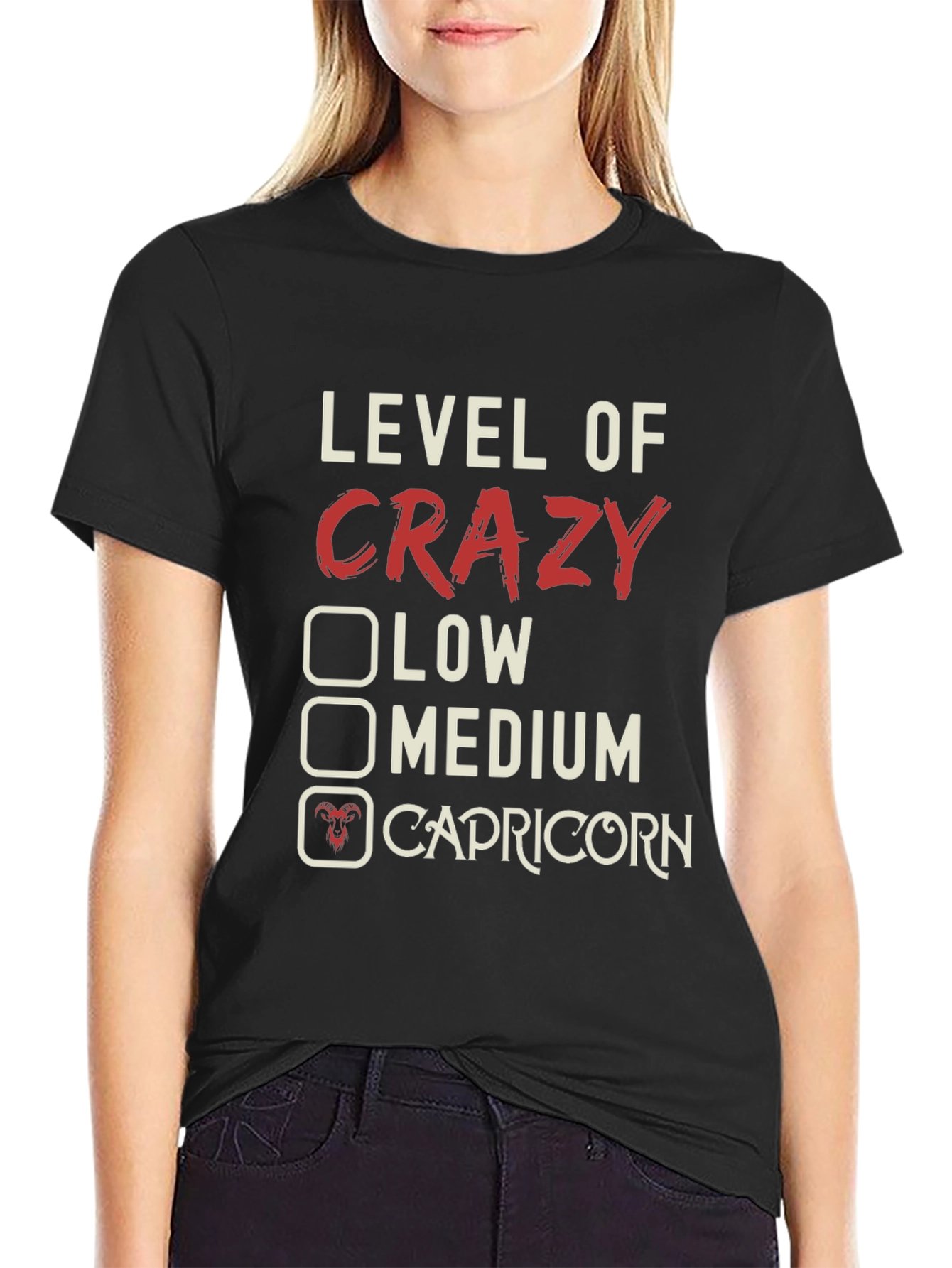 Level of Crazy: Capricorn Zodiac T-Shirt