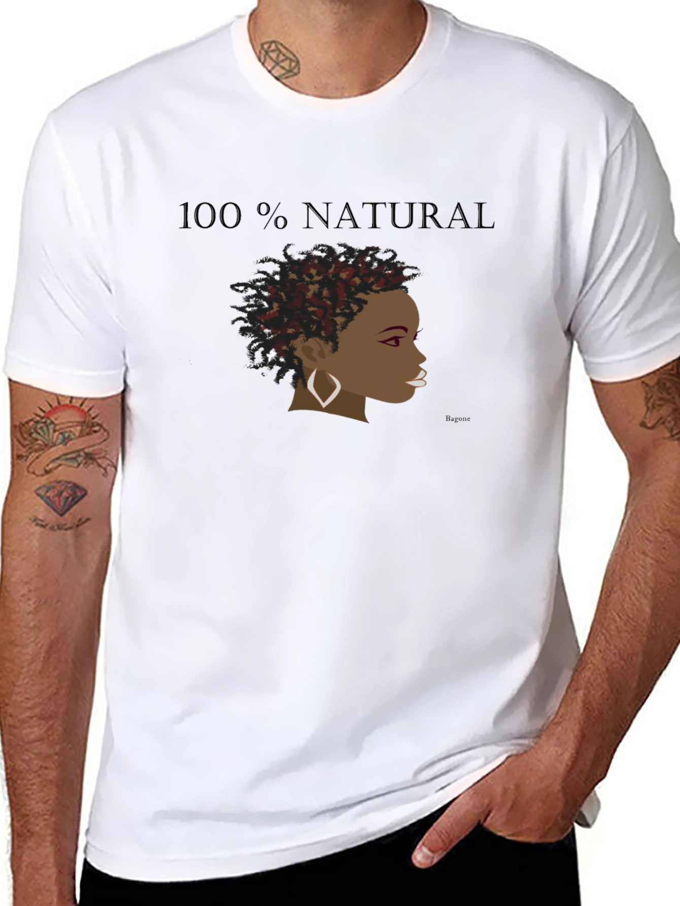 100% Natural Graphic Tee - Black