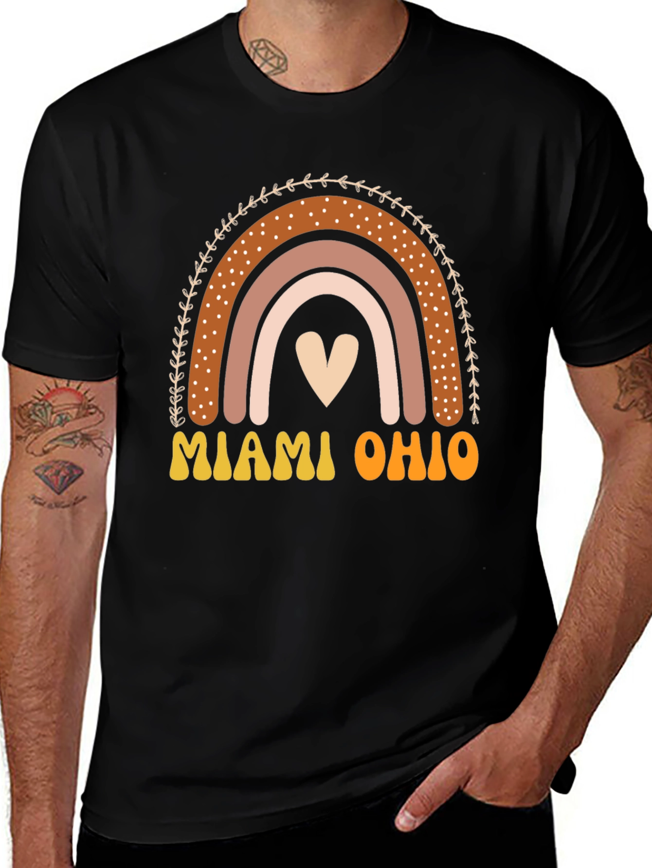 Miami Ohio Rainbow Graphic T-Shirt