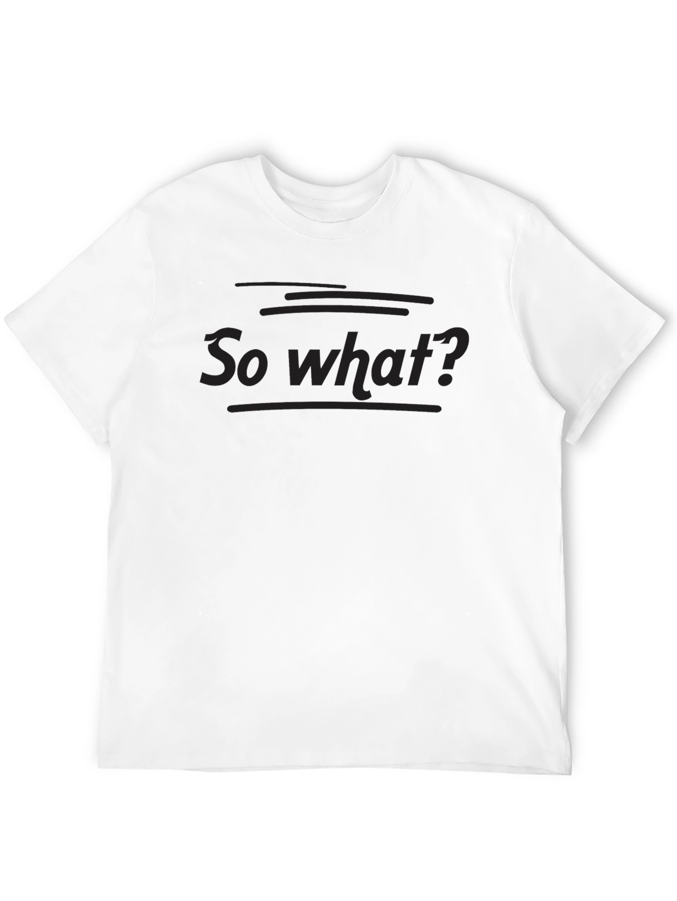 So What? Black Graphic Tee - Casual Style