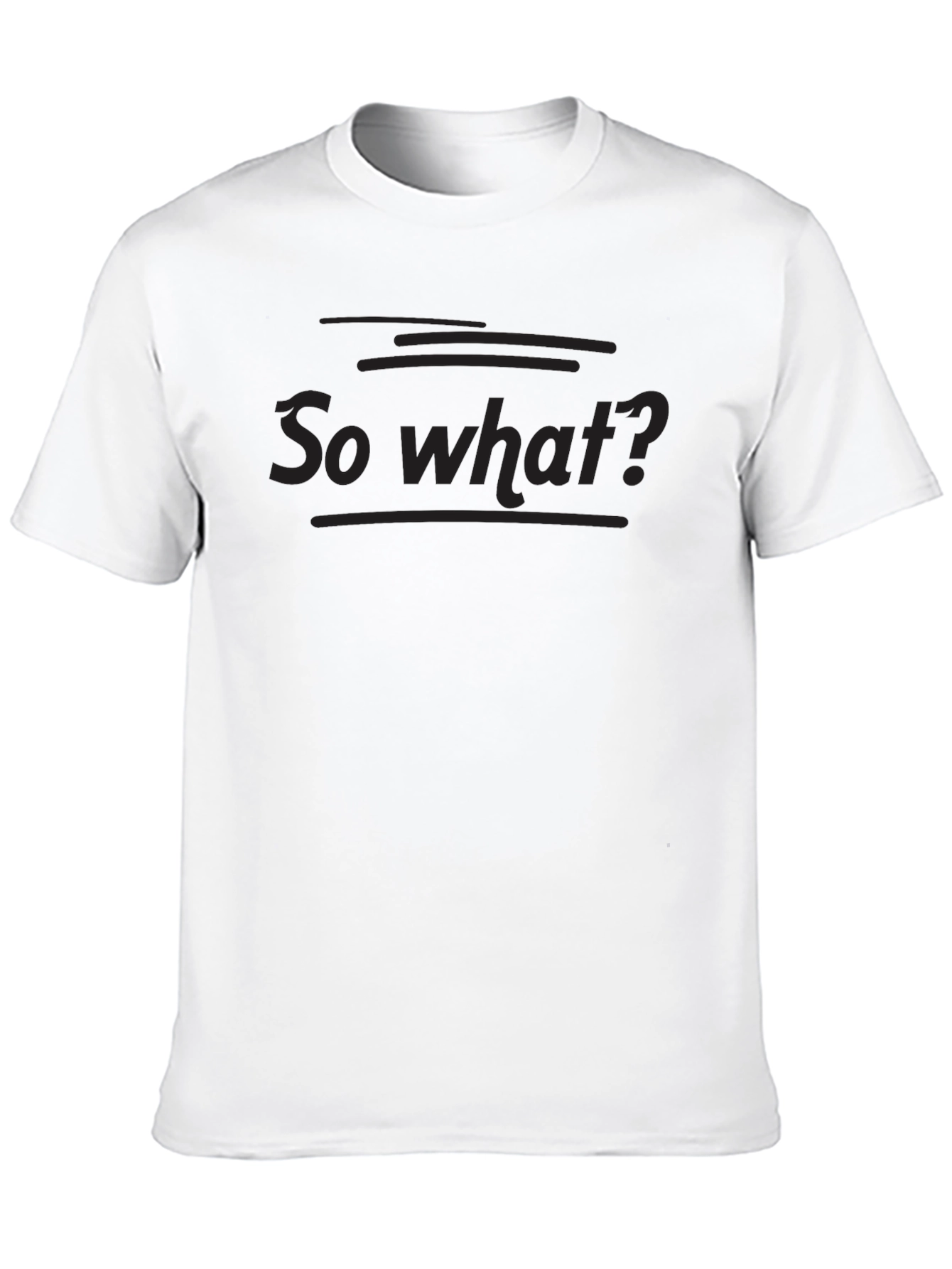 So What? Black Graphic Tee - Casual Style