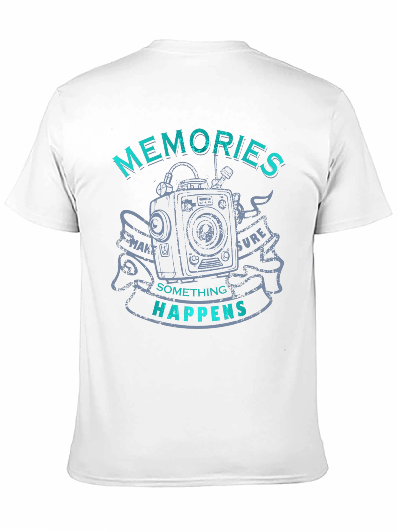 Memories Happen Graphic T-Shirt - Unique Camera Design