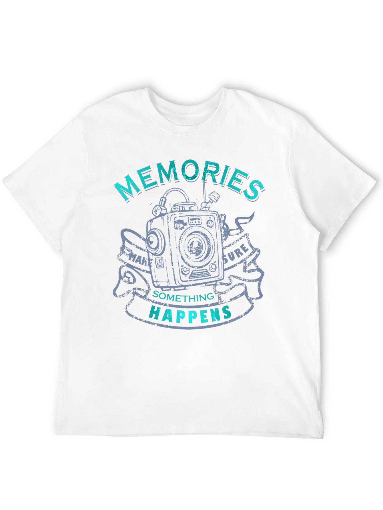 Memories Happen Graphic T-Shirt - Unique Camera Design