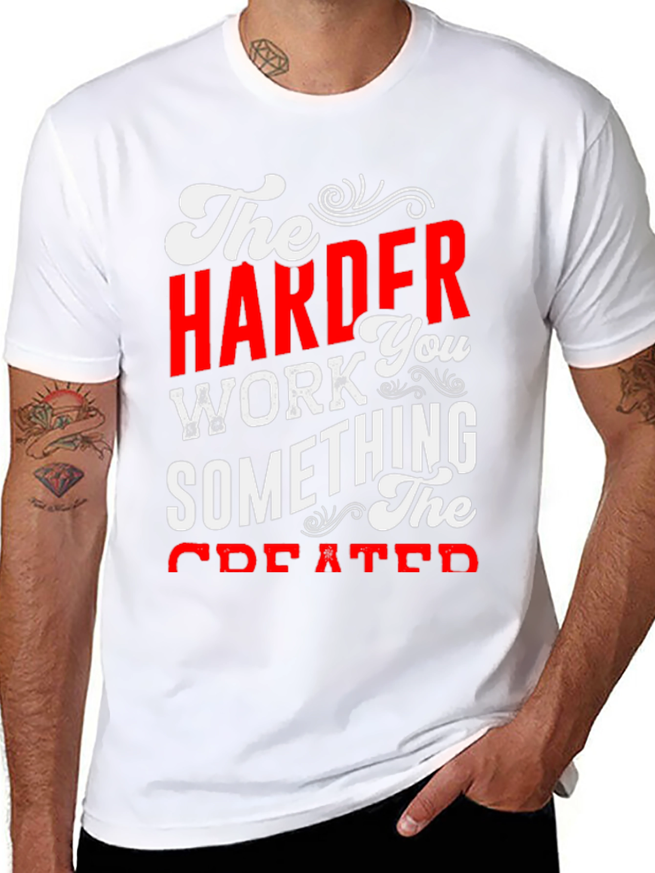 Motivational Harder Work Graphic T-Shirt