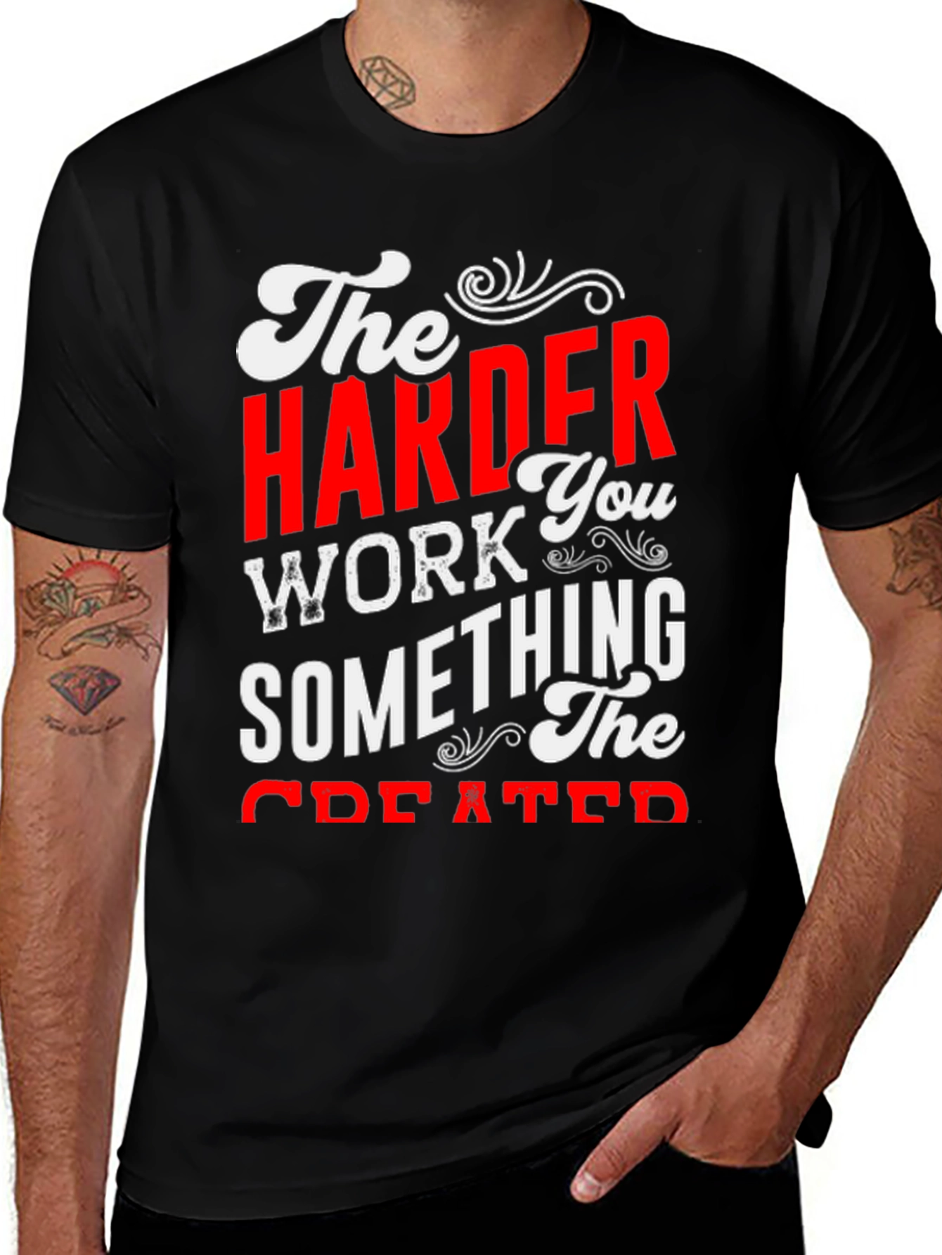 Motivational Harder Work Graphic T-Shirt