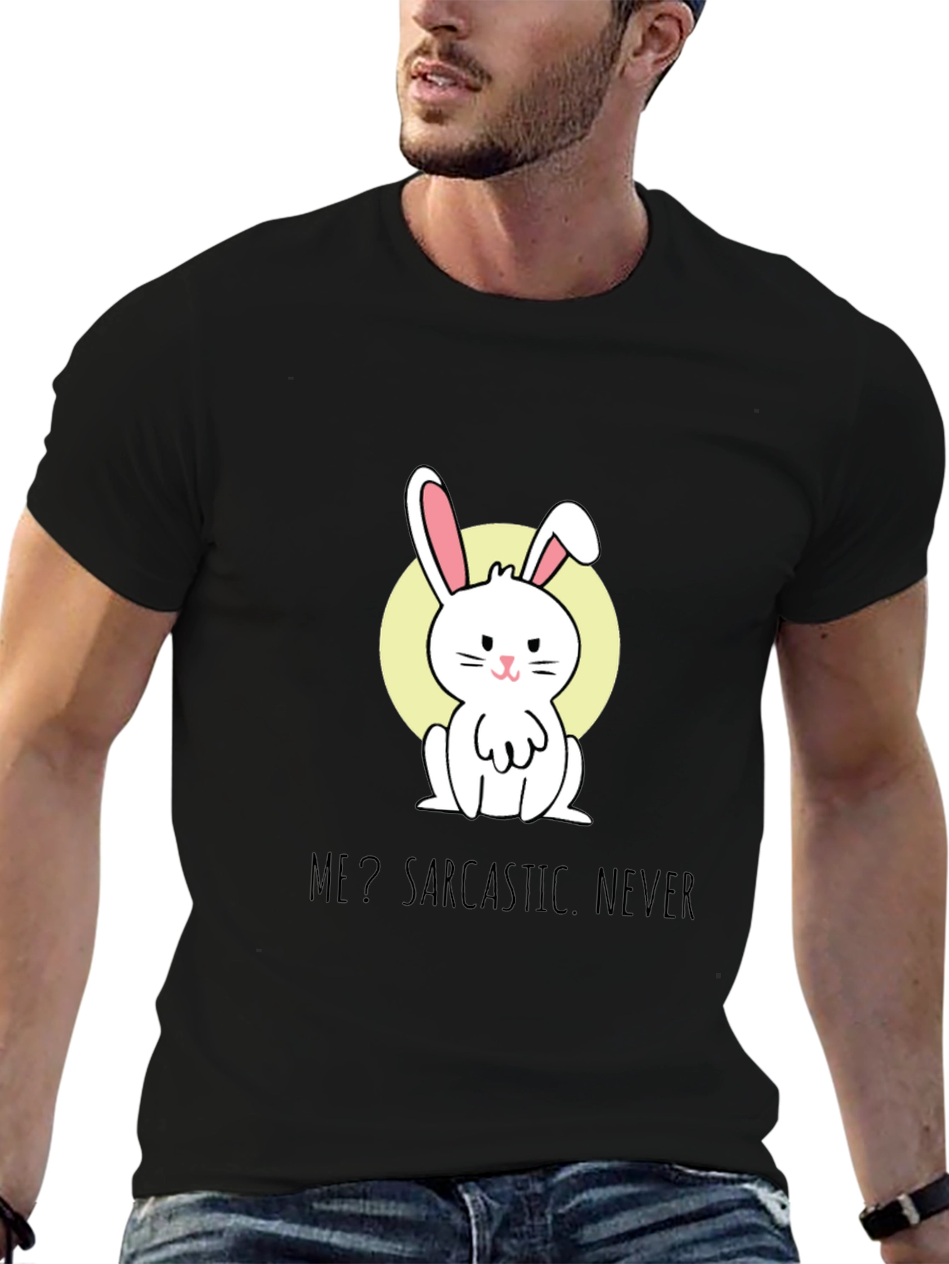Sarcastic Bunny Graphic Tee - Soft Cotton Blend