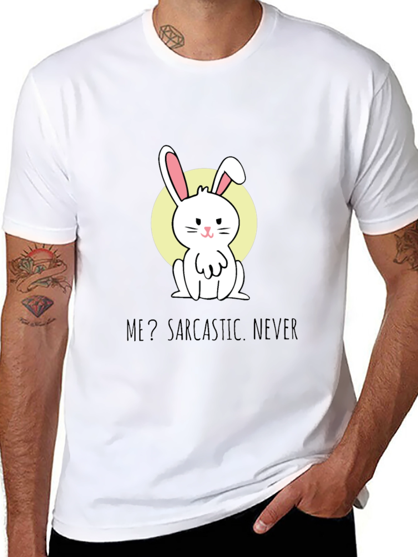 Sarcastic Bunny Graphic Tee - Soft Cotton Blend