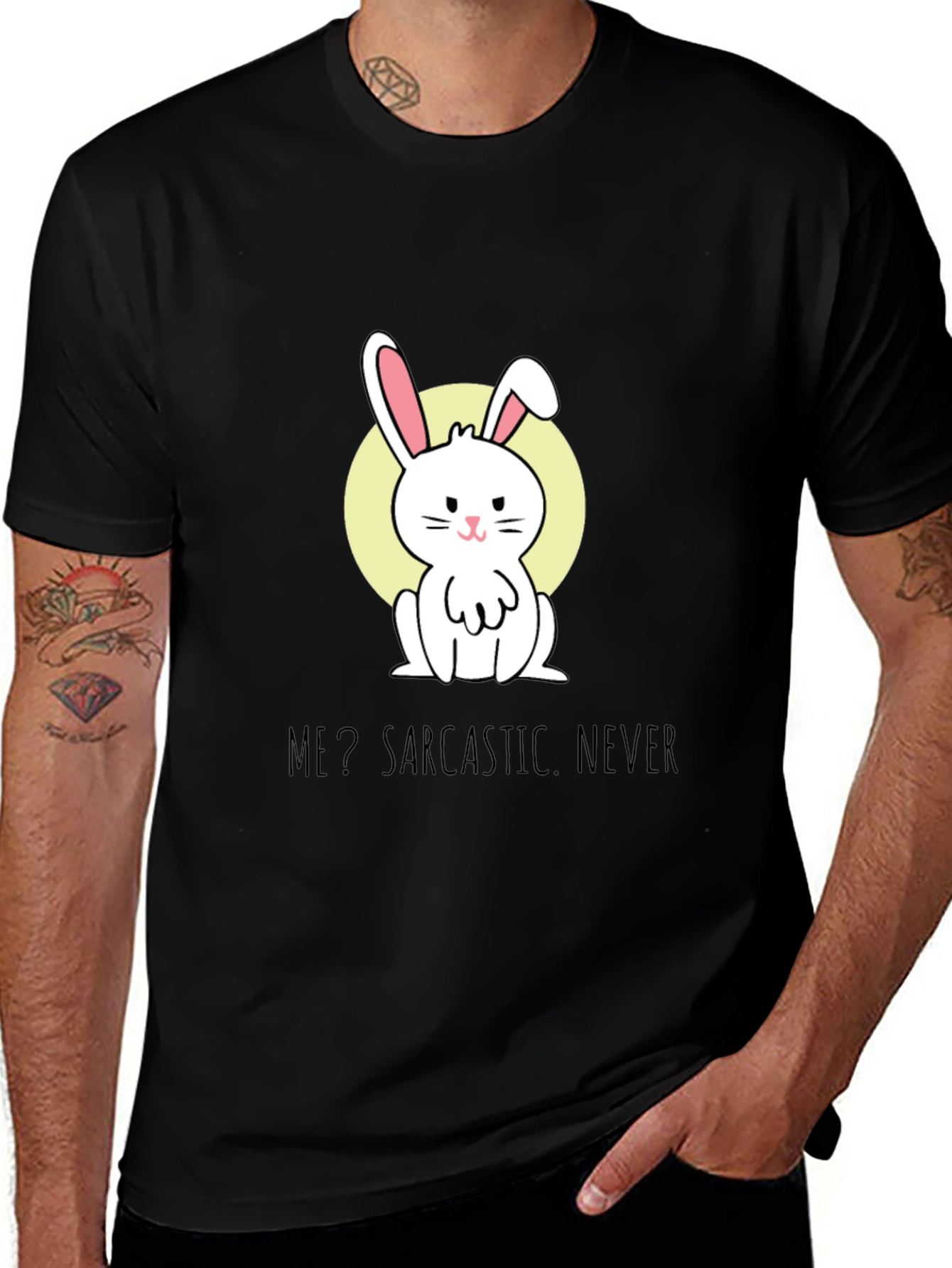 Sarcastic Bunny Graphic Tee - Soft Cotton Blend
