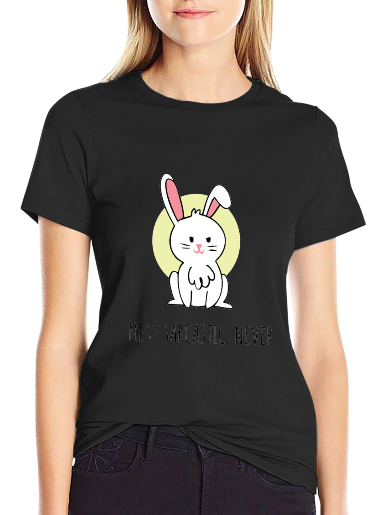 Sarcastic Bunny Graphic Tee - Soft Cotton Blend