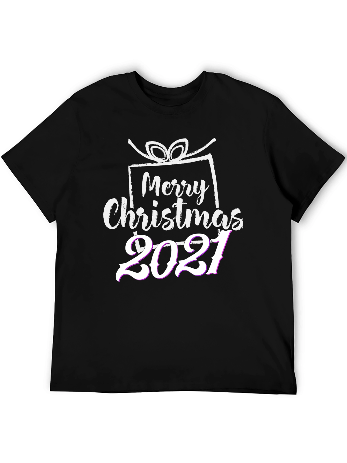 Merry Christmas 2021 Black T-Shirt