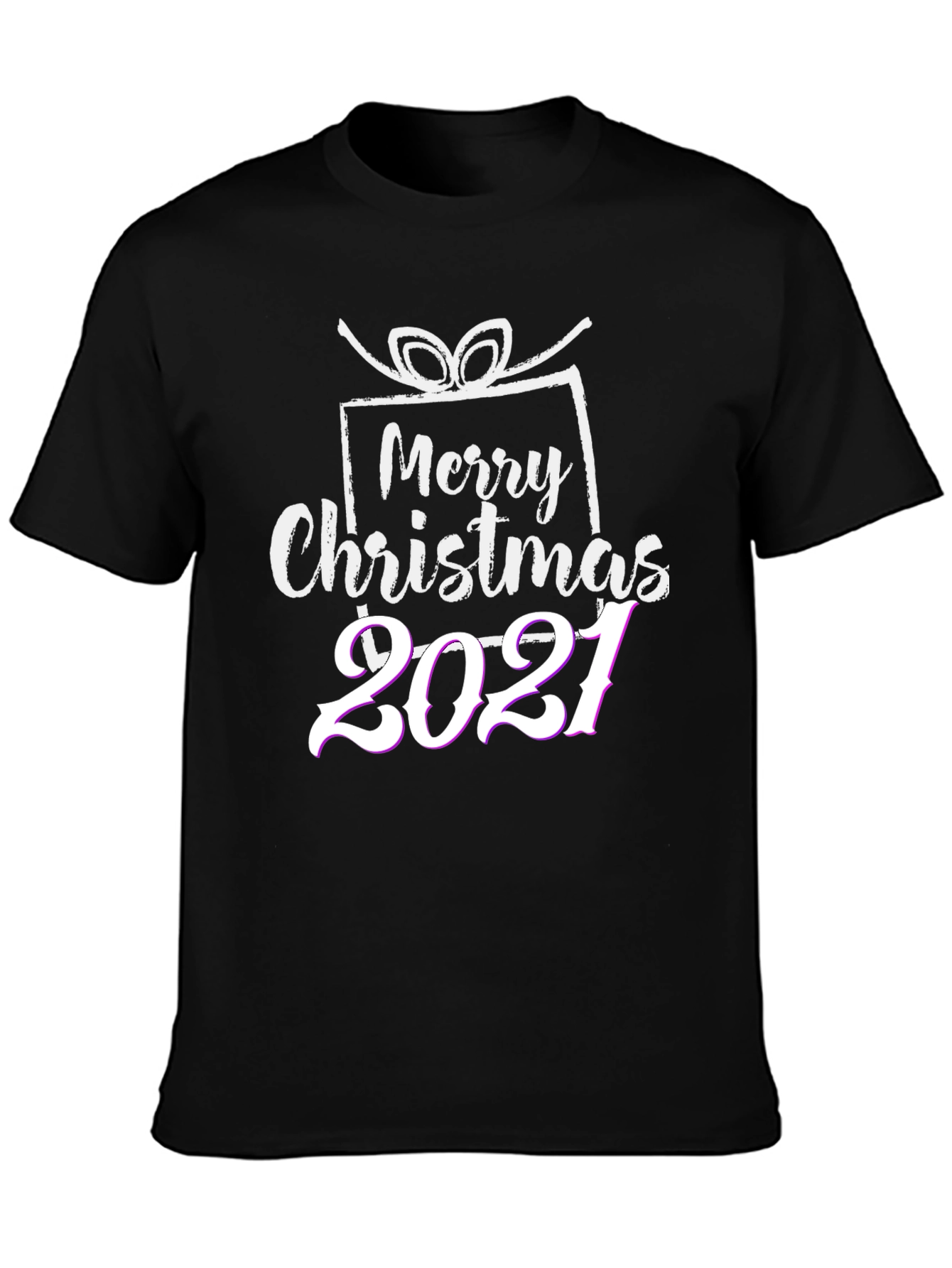 Merry Christmas 2021 Black T-Shirt